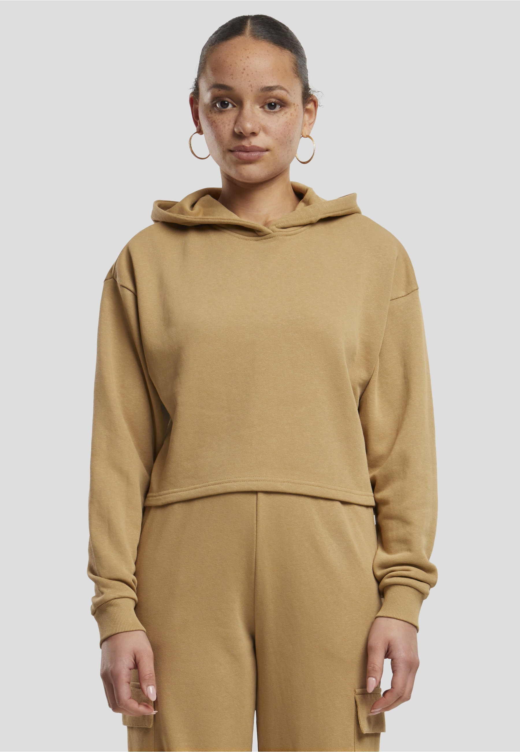 URBAN CLASSICS Kapuzenpullover »Urban Classics Damen Ladies Oversized Cropped Light Terry Hoodie« 1
