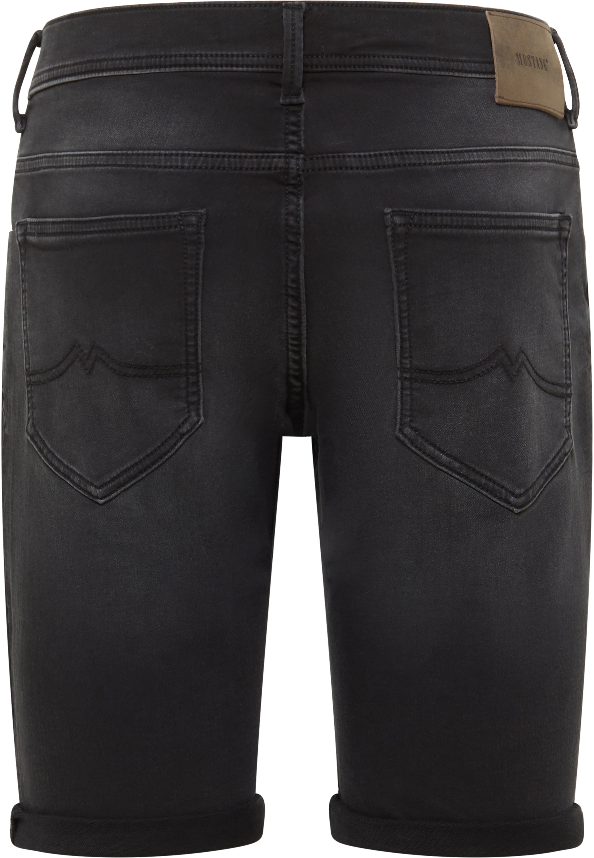Slim-fit-Jeans MUSTANG "Herren Style Chicago Shorts Z", Damen, Gr. 38, 802 schwarz, Denim/Jeans, 80% Baumwolle, 18% Polyester, 2% Elasthan, unifarben, slim fit, Jeans Slim-fit-Jeans 2