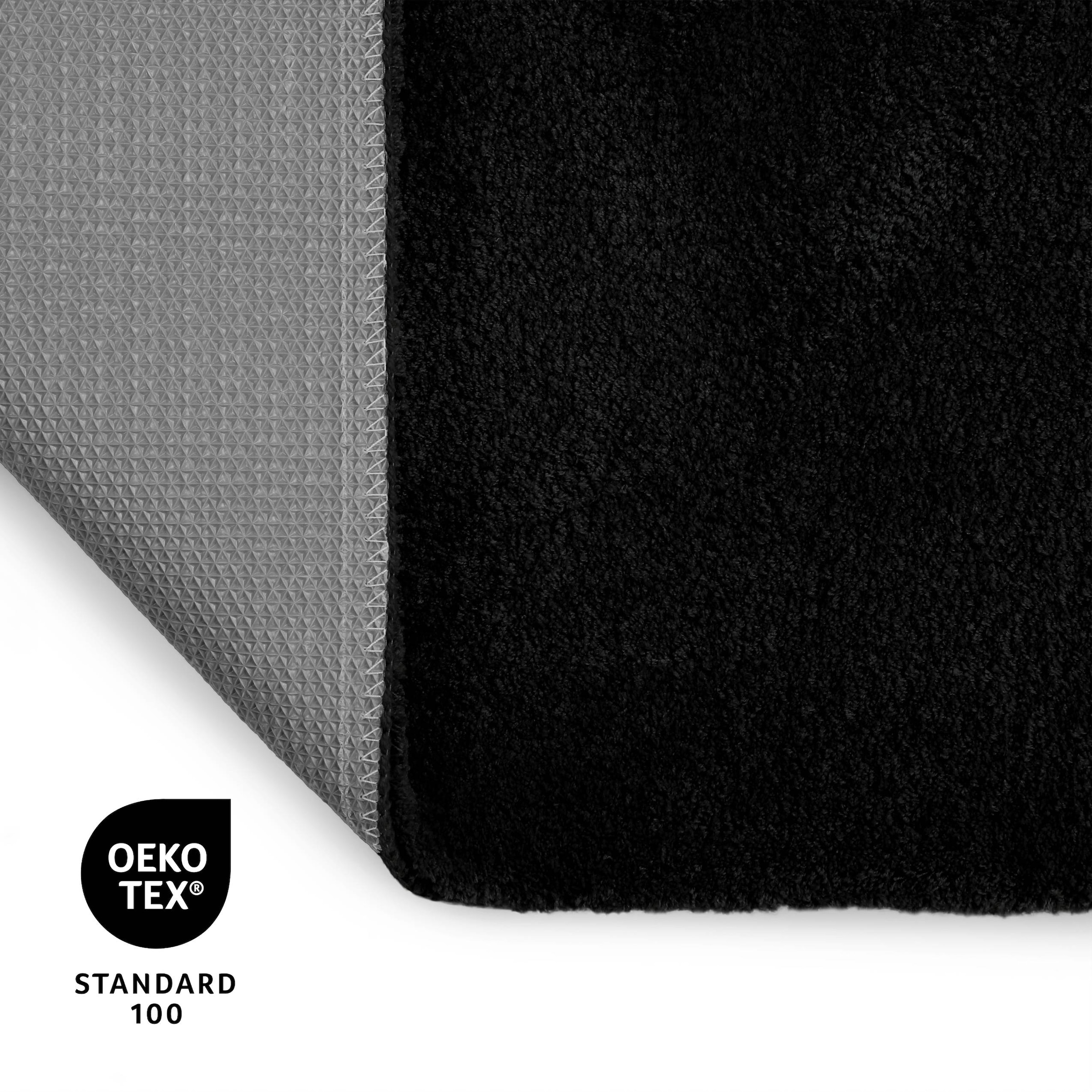 my home Badematte »Neele«, rutschhemmend beschichtet, schnell trocknend, Badteppich, getuftet, modern, Uni, antirutsch, flauschig, hochflor