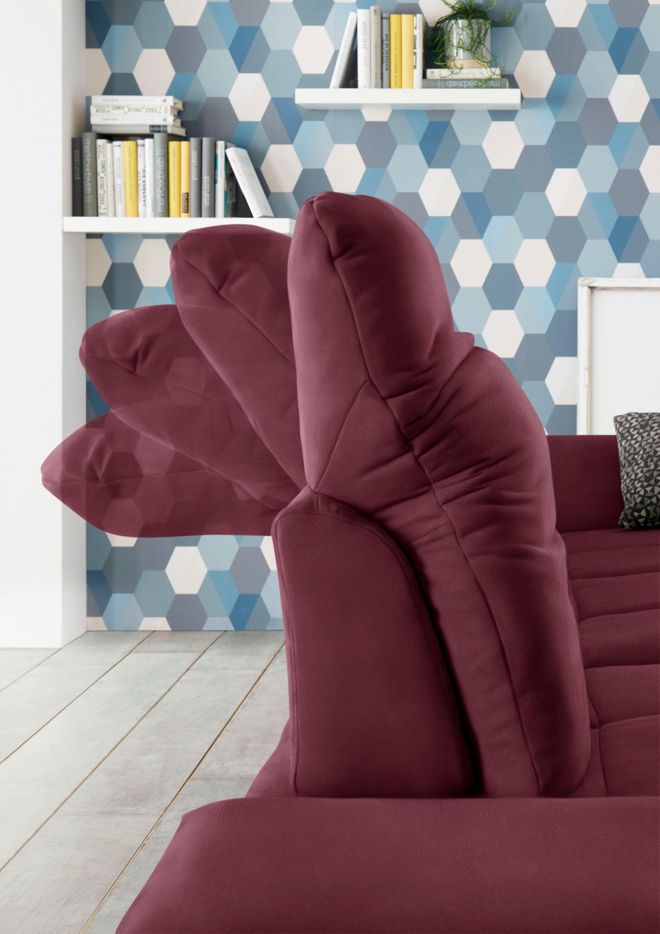 set one by Musterring Ecksofa "SO4100 V", mit verstellbaren Kopfteilen, wah günstig online kaufen