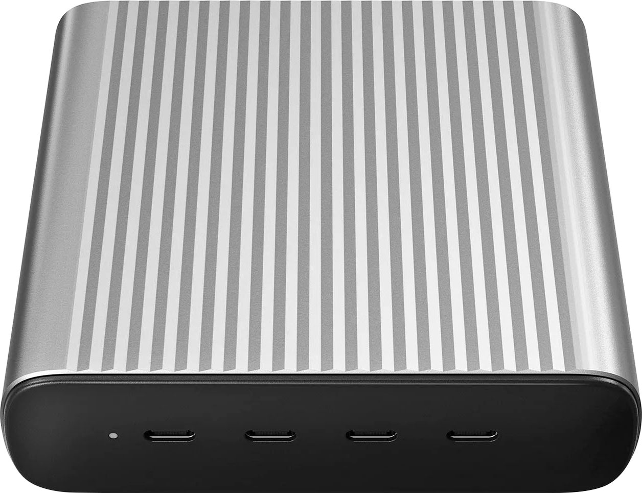 HYPER Ladestation "HyperJuice 245W GaN Desktop Charger - EU / UK Cord", B:10,5cm H:3,2cm T:10cm, silber, Ladegeräte