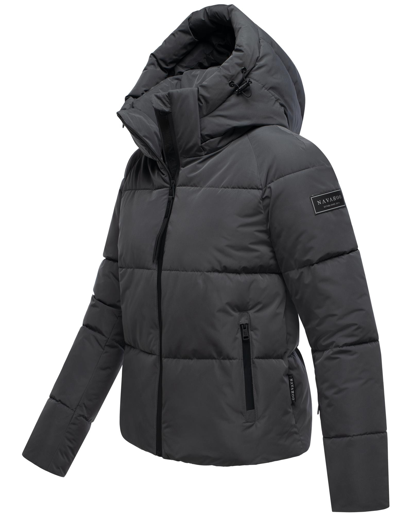 Navahoo Steppjacke »Frostherz XIV«, mit Kapuze, Kurze gesteppte Damen Winterjacke mit abnehmbarer Kapuze