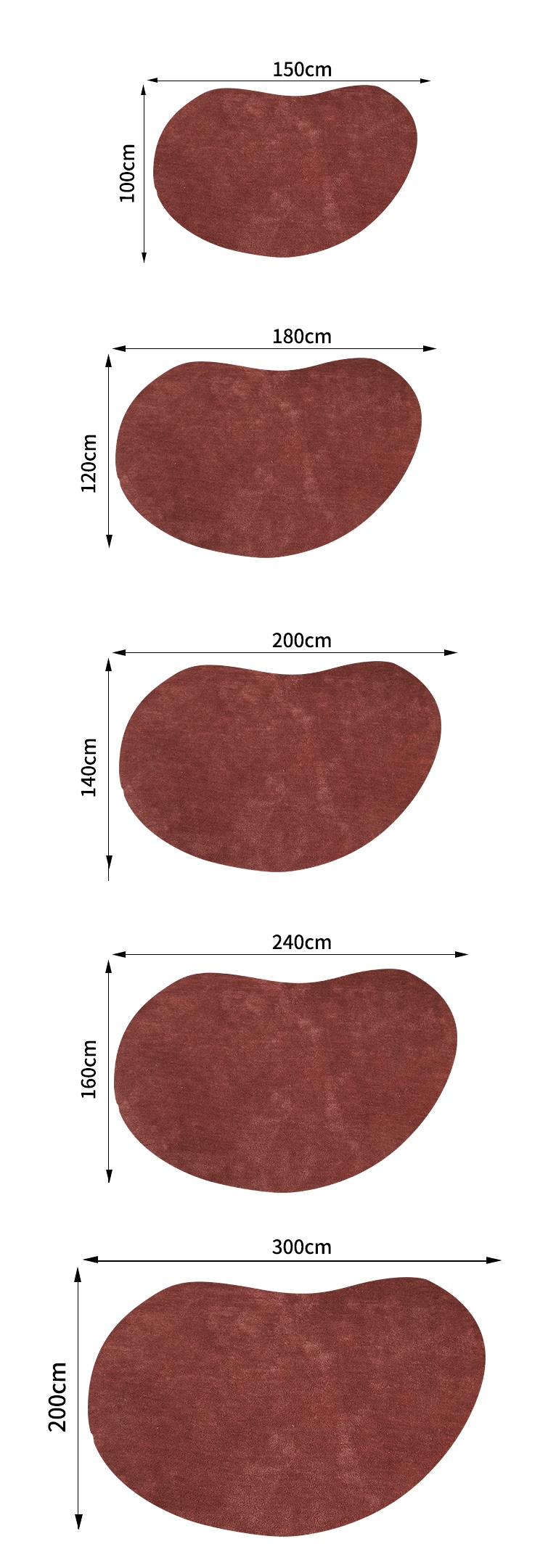 LeGer Home by Lena Gercke Hochflor-Teppich »Halrum, einfarbig, besondere Form, modern« U-förmig 25 mm Höhe organische Form, bean shape, kuschelig, Wohnzimmer, Schlafzimmer