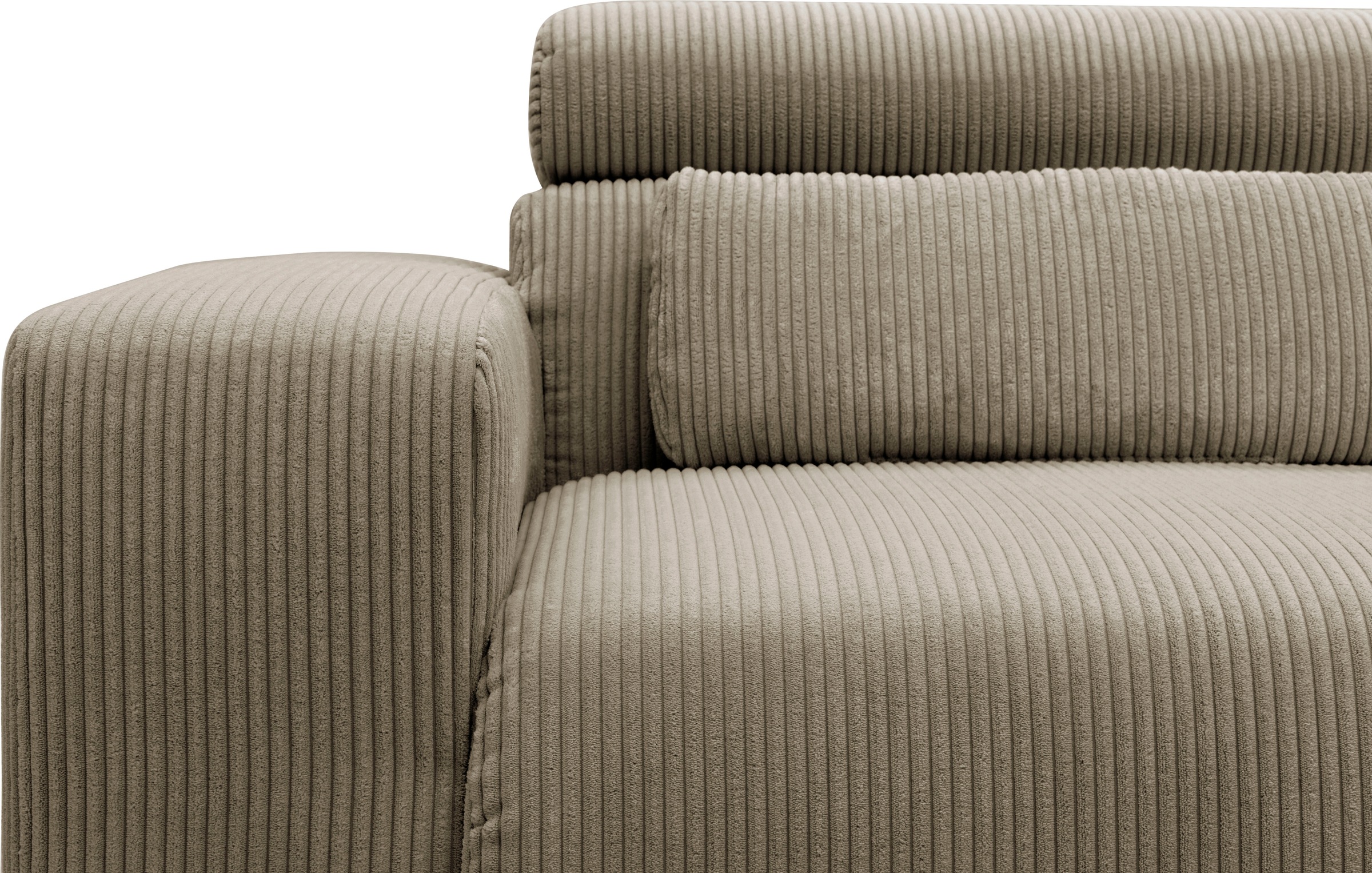 DOMO collection Ecksofa »Brandon kleine Ausführung B/T/H: 214/100/80 cm«, Mit Kopfteilverstellung, auch in Leder und Cord, L-Form