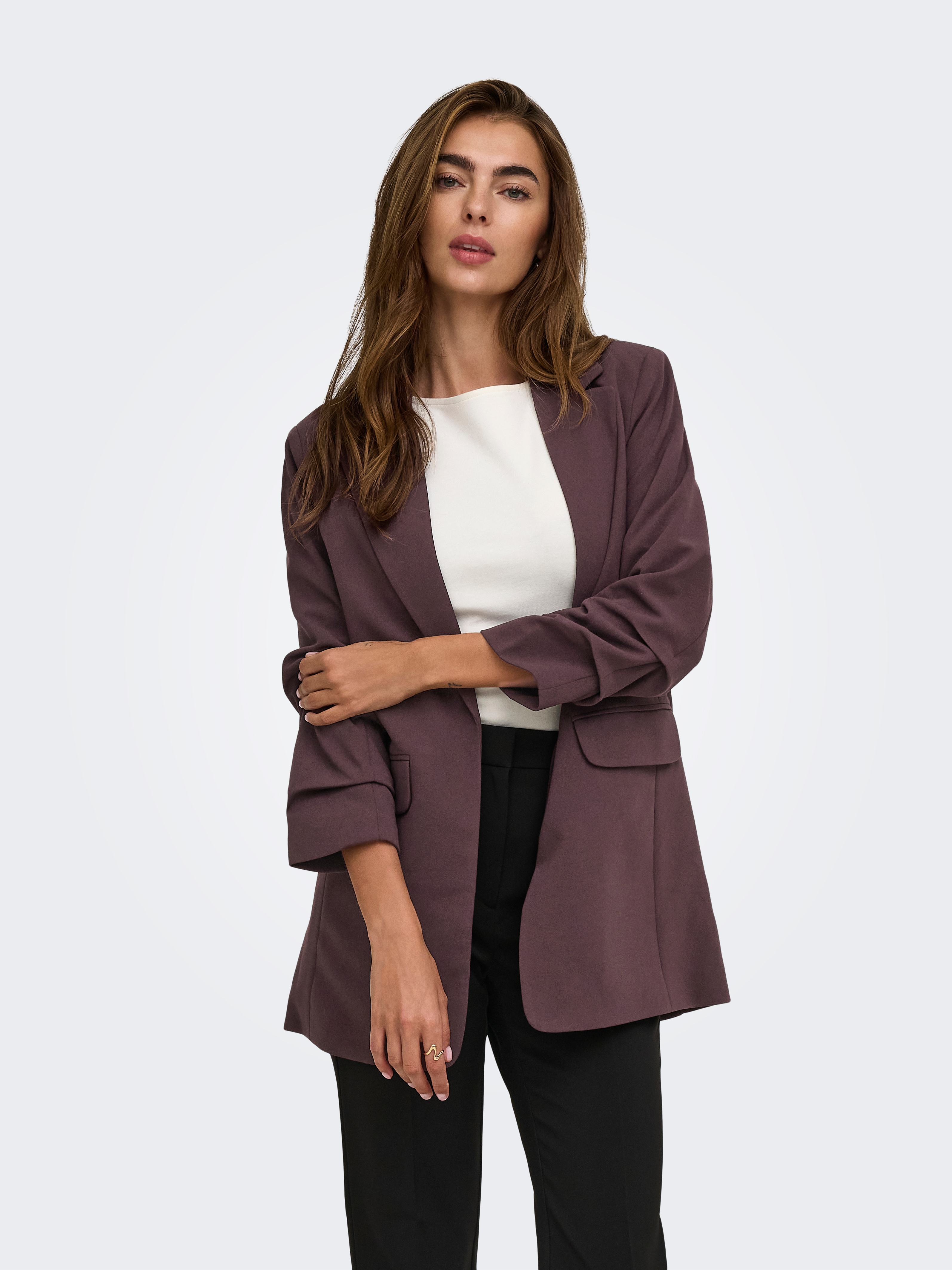 ONLY Longblazer "ONLKALINA 3/4 OPEN BLAZER CC TLR" Materialmix, loose fit