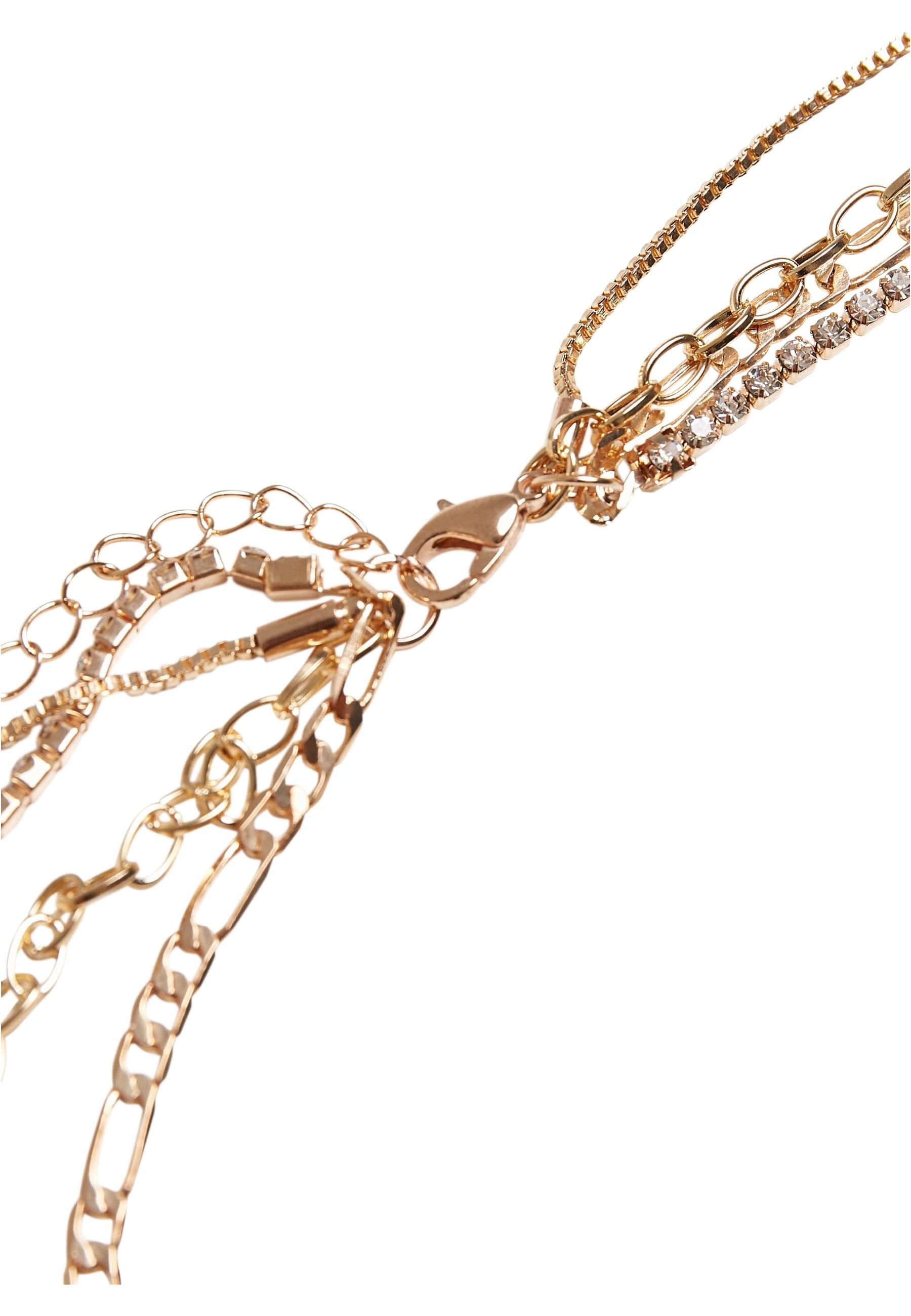 URBAN CLASSICS Edelstahlkette »Urban Classics Unisex Valeria Layering Necklace«