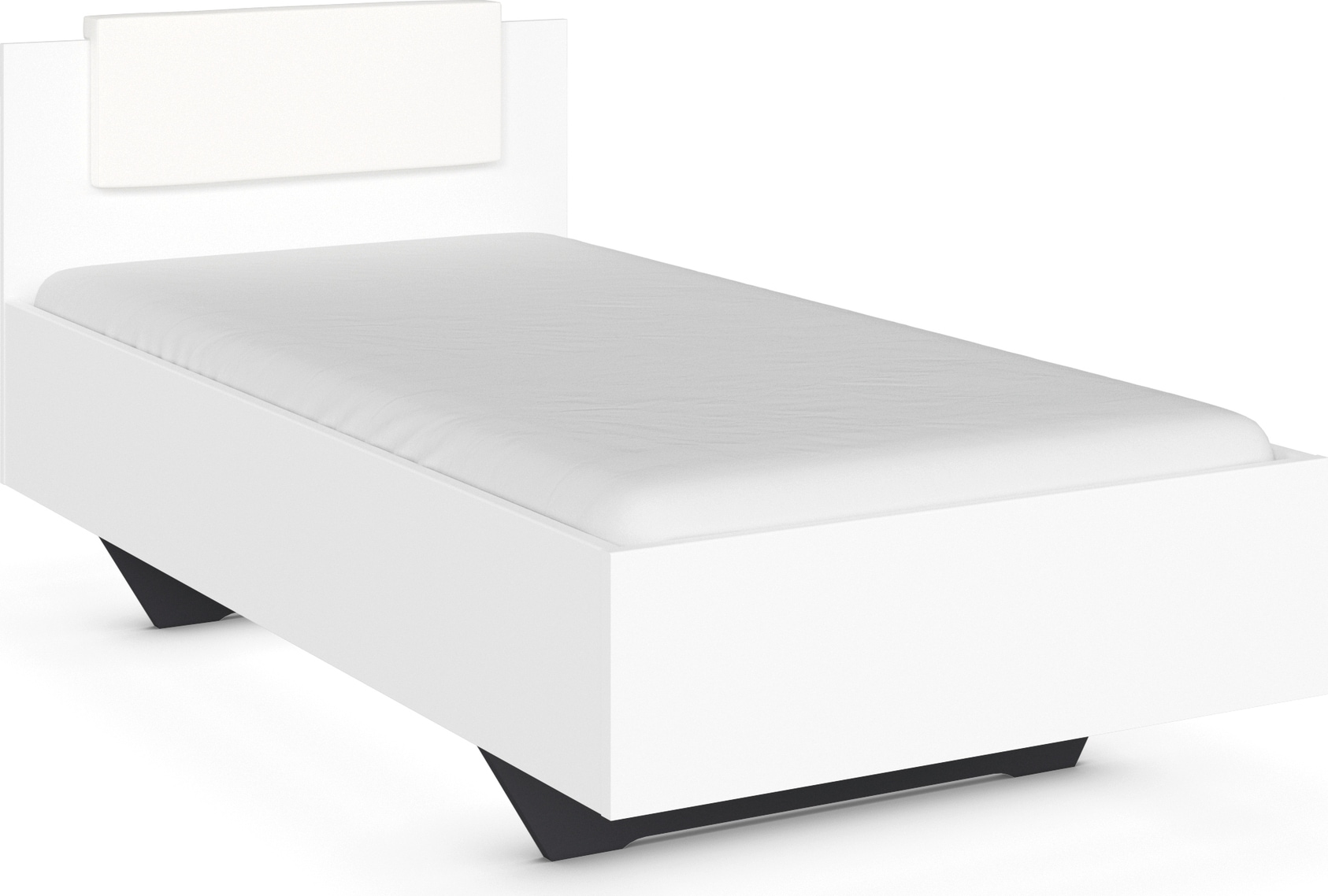 rauch Bett "Einzelbett Komfortbett Schlafzimmer für kleine Räume MAIKA" Liegefläche: 100x200 cm, Bettseitenhöhe 47 cm, schwebende Optik mit abnehmbarer Polsterauflage MADE IN GERMANY