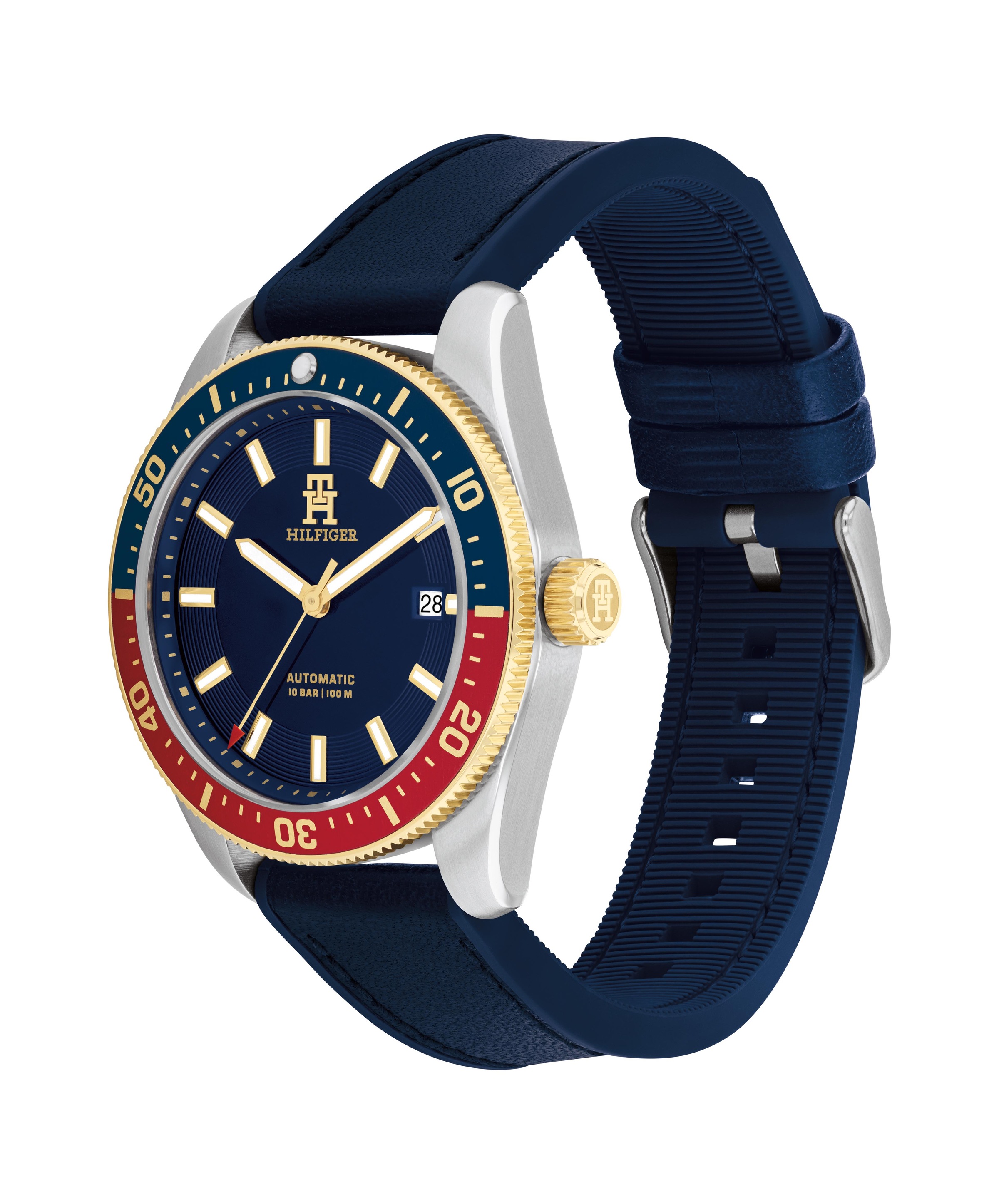 Tommy Hilfiger Automatikuhr »TH85« Armbanduhr, Herrenuhr, Mechanische Uhr, Lederarmband, analog, Tag
