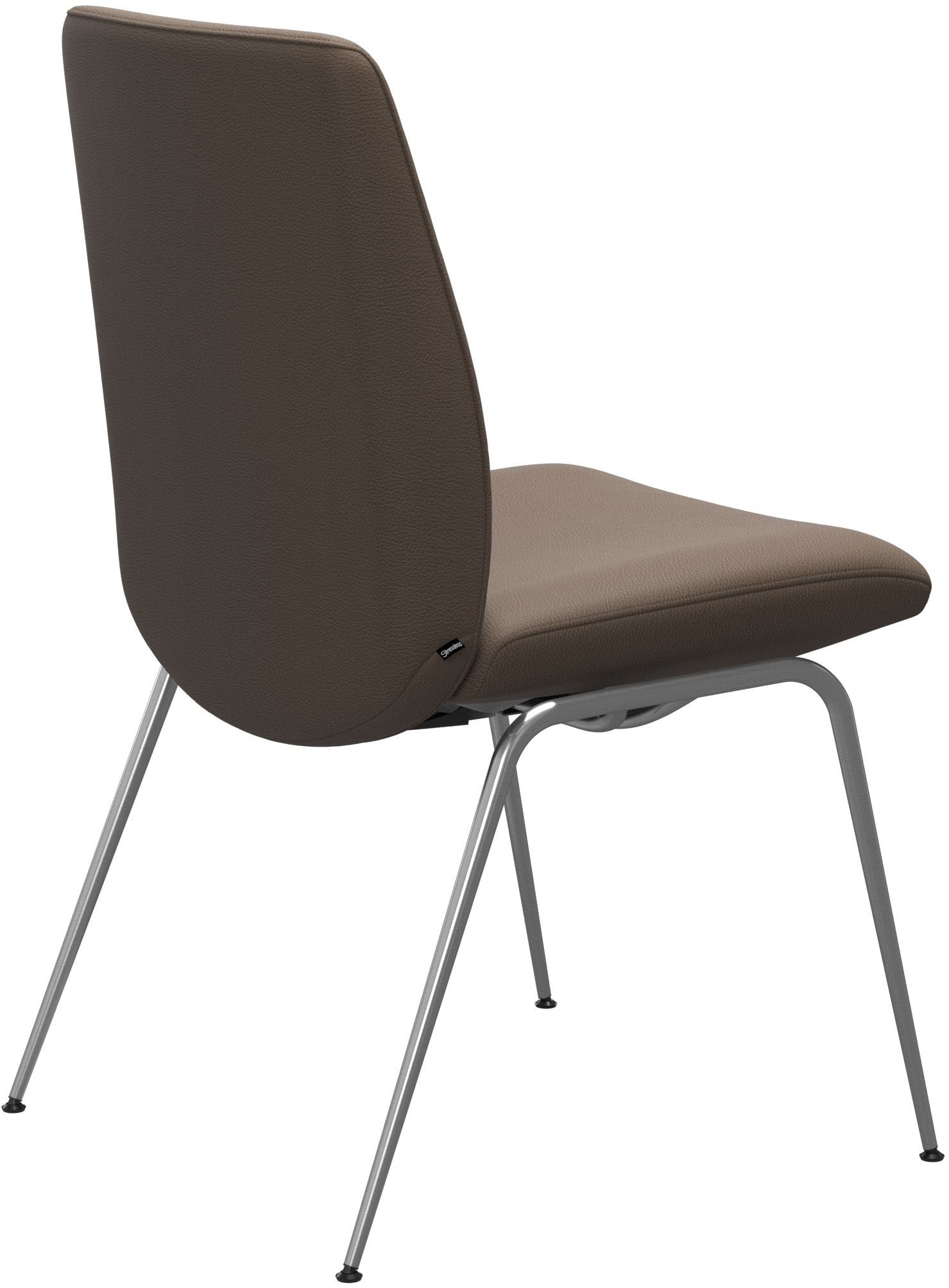 Polsterstuhl STRESSLESS "Laurel", braun (mole batick, chrom matt), B:57cm H:92cm T:59cm, Leder BATICK: BATICK ist ein leicht korrigiertes, durchgefärbtes und genarbtes Möbelleder, bei dem die meisten Unebenheiten und Spuren in der Regel entfernt wurden.,  3