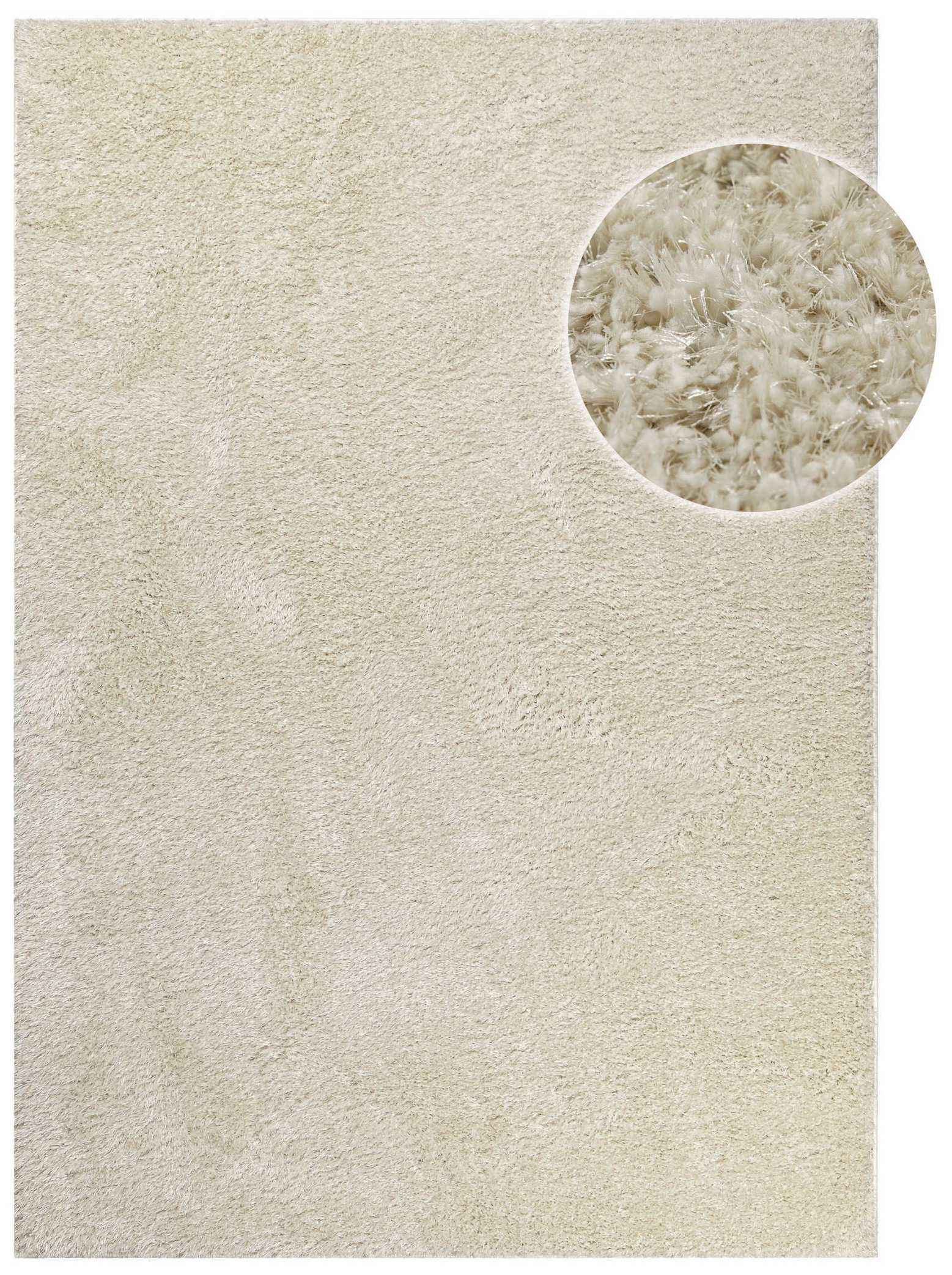 OTTO home Hochflor-Teppich "Nickolas" rund 30 mm Höhe Langflor, Shaggy, wei günstig online kaufen