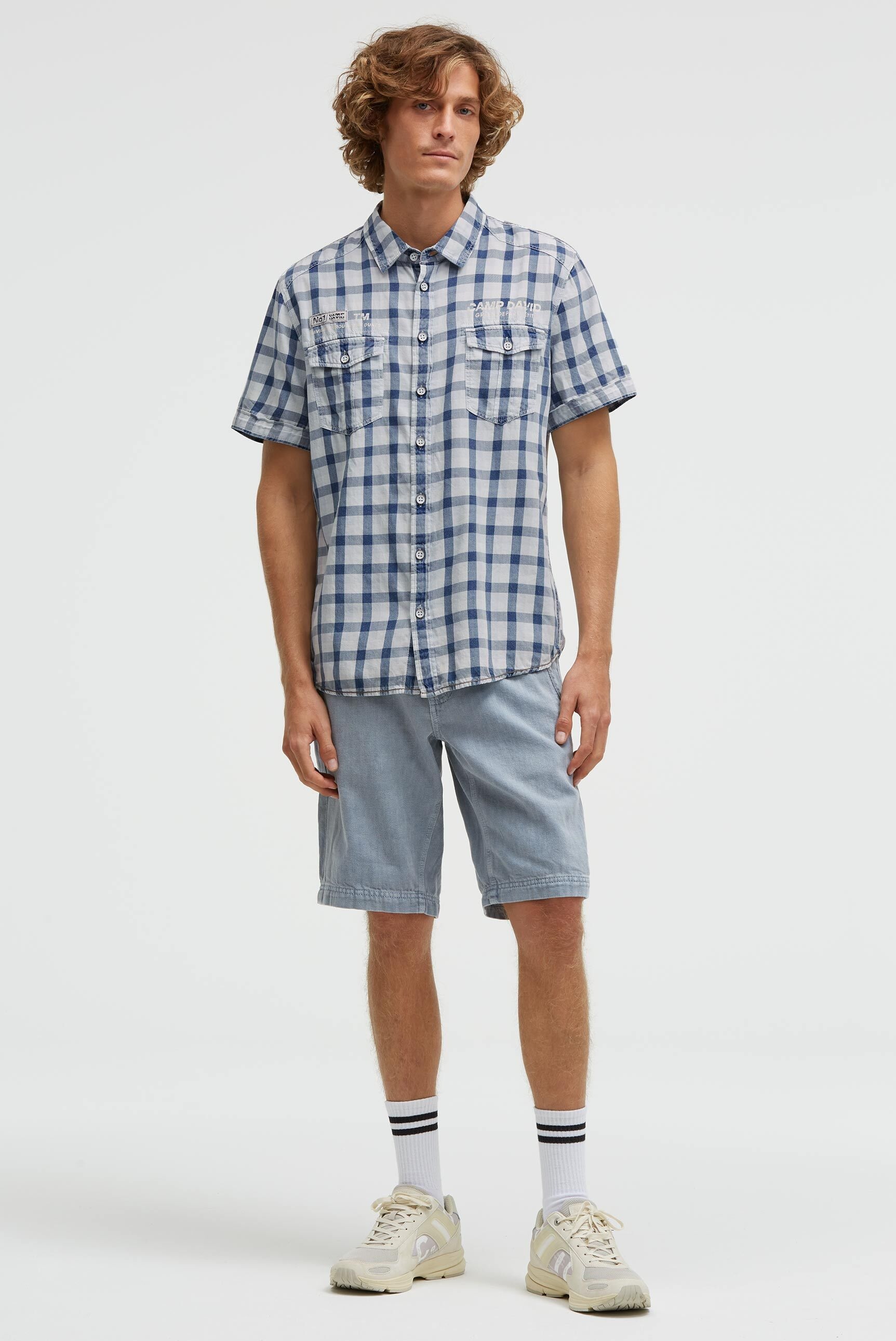 CAMP DAVID Kurzarmhemd aus Baumwolle
