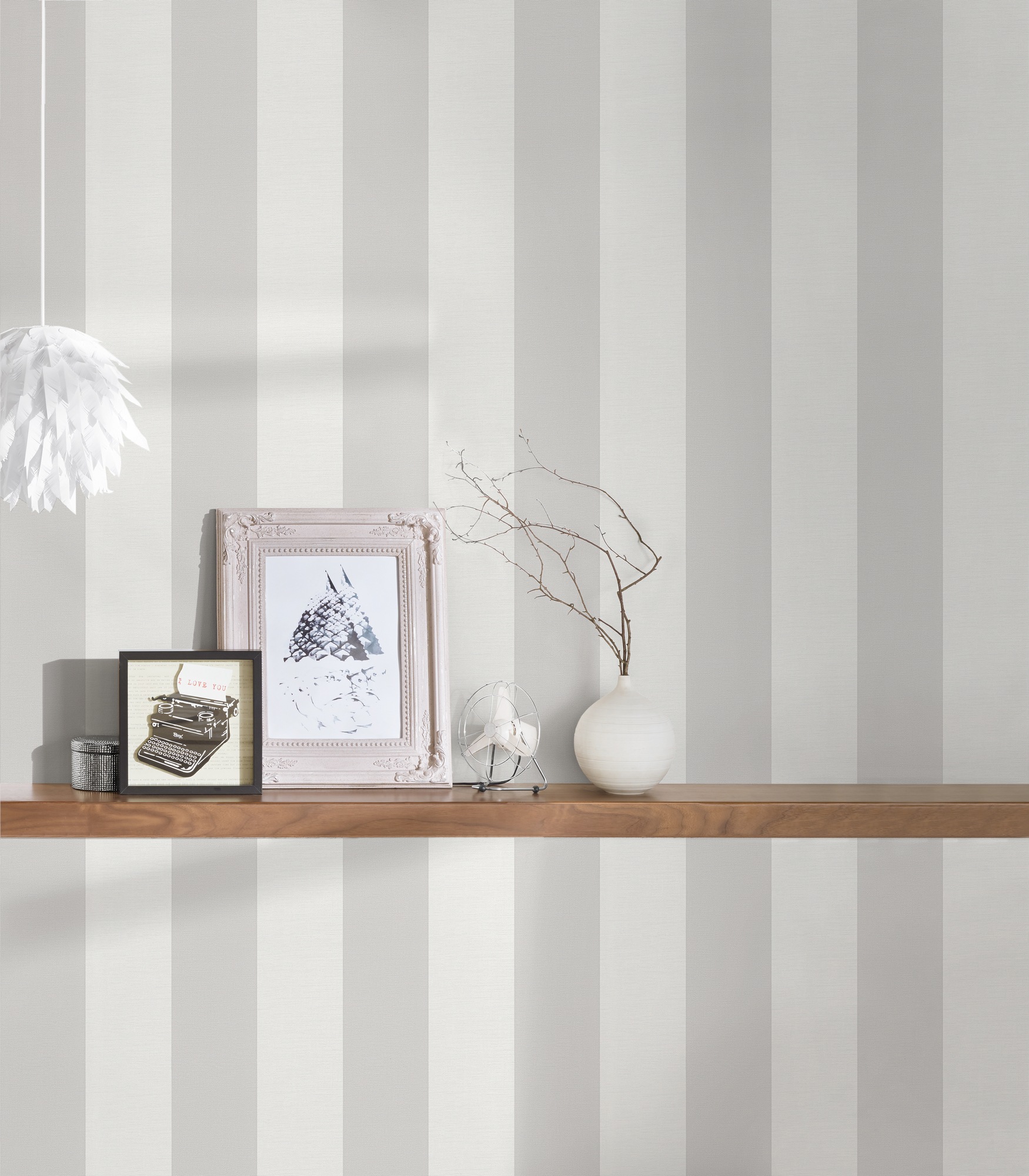 A.S. Création Vliestapete »Landhaustapete mit Streifen«, matt-gemustert-neutral, Babyblau Tapeten Wohnzimmer Schlafzimmer Küche modern Flur Design Büro