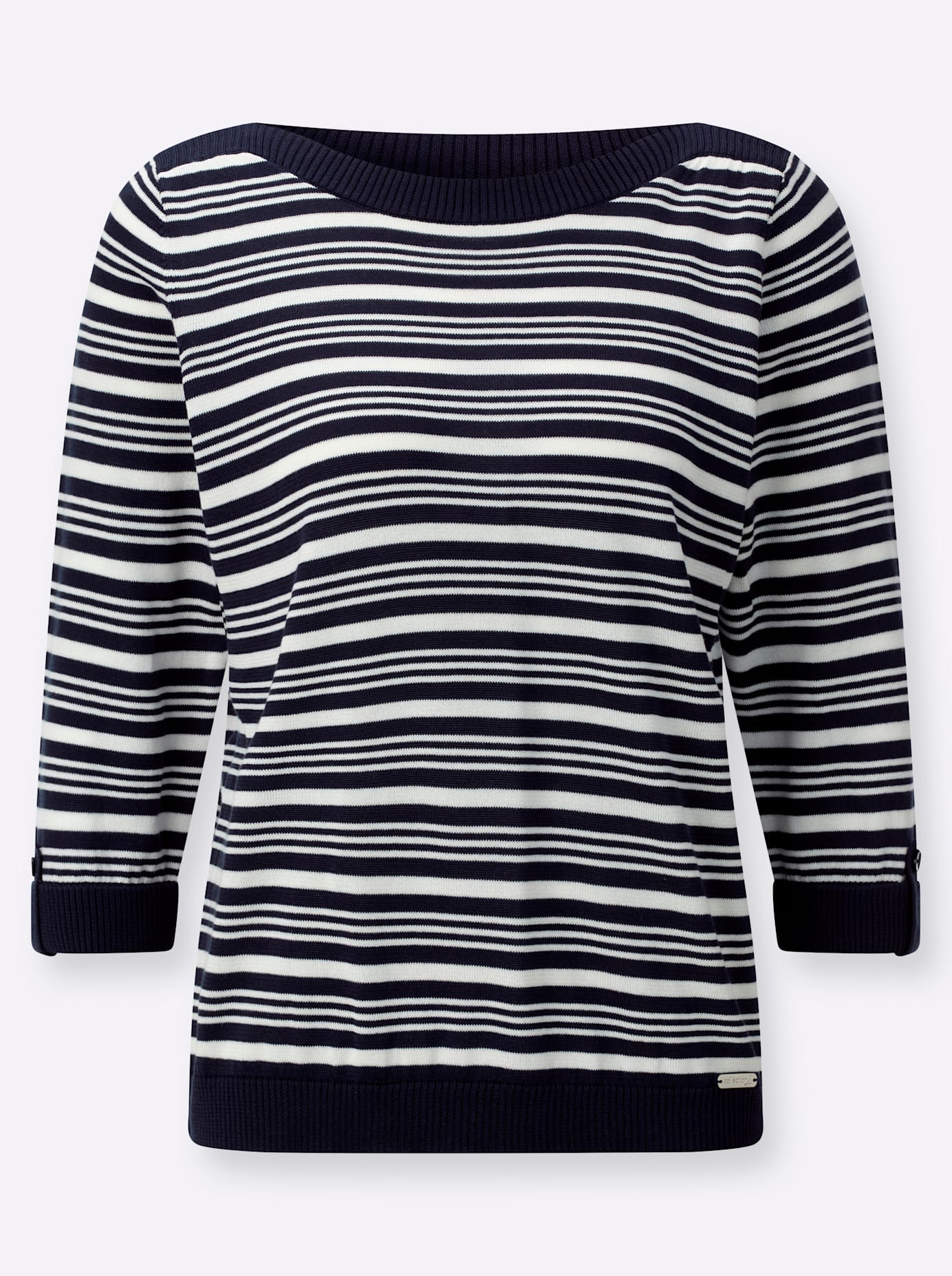 Thumbnail - Casual Looks 3/4 Arm-Pullover "Ringel-Pullover"