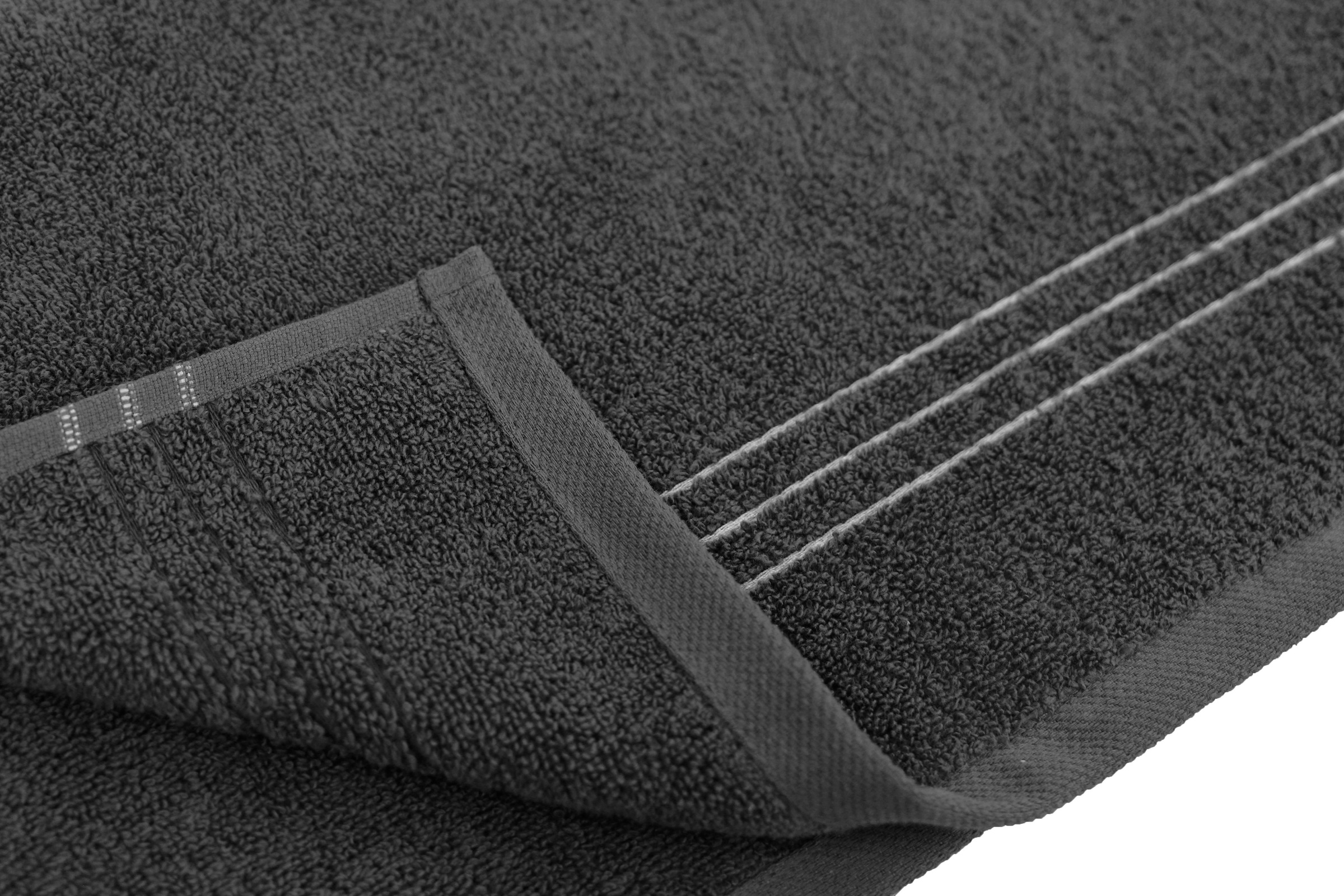 my home Handtuch Set »Lillou«, (4 St., 4 Handtücher (50x100 cm), mit Streifenbordüre, Premium Baumwolle, 4 Handtücher (50x100 cm)