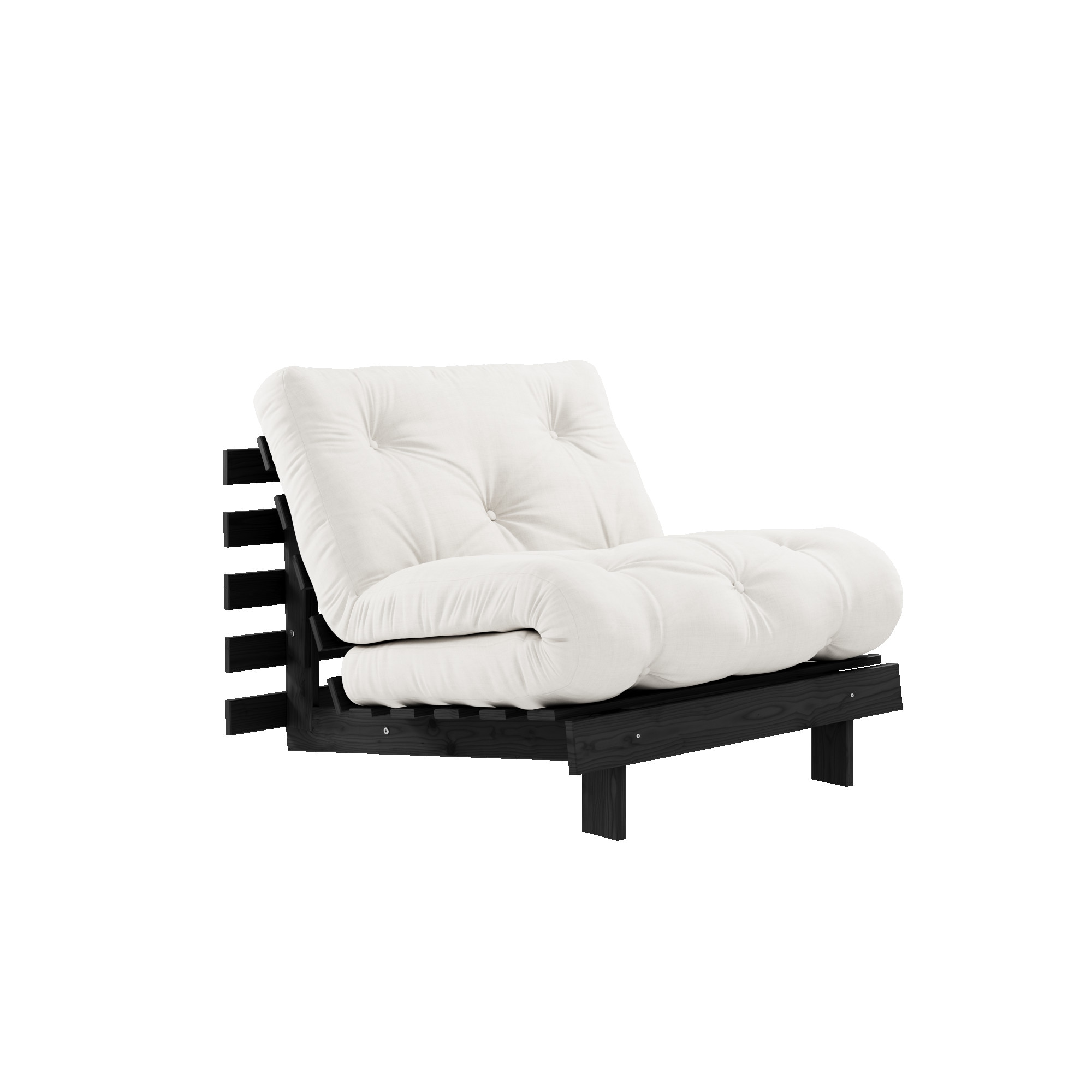 Karup Design Daybett "Roots Sofa Bed, Schlafsofa, Bettfunktion, FSC-Massivholz, B: 90 cm" Erhältlich in Breite 90 cm, 140 cm oder 160 cm, Inkl. Futonmatratze. Made in Europe, minimalistisches Design