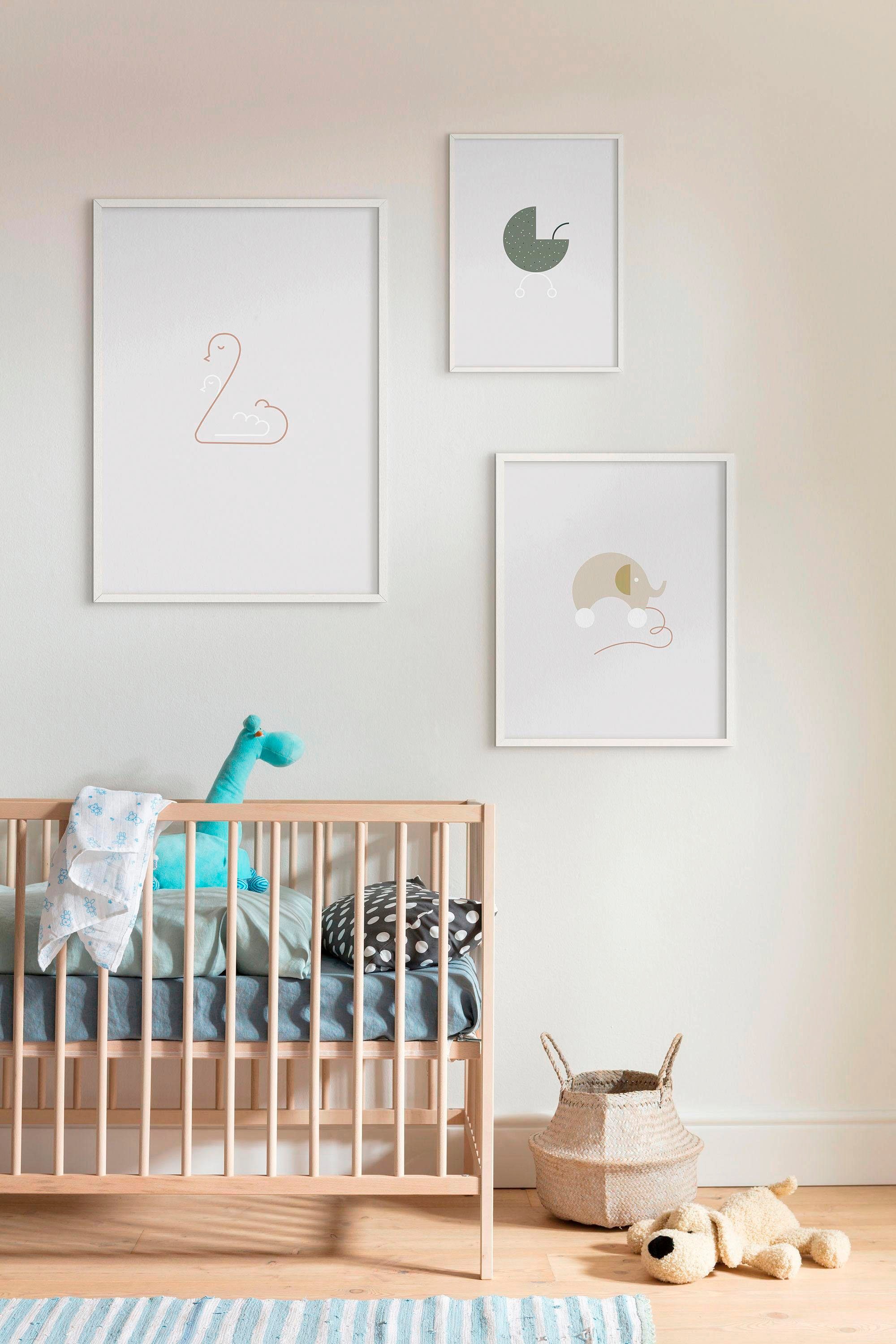 Komar Bild »Baby Hello World«, Figuren, (1 St.), Wandbild zur Dekoration - ohne Rahmen