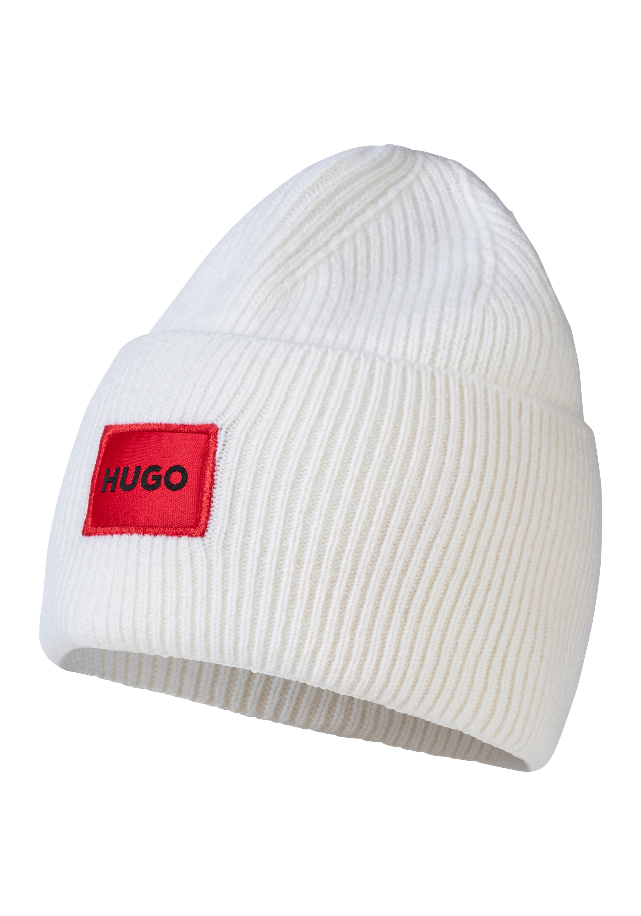 HUGO Beanie »Xaff 6«, mit Logobadge