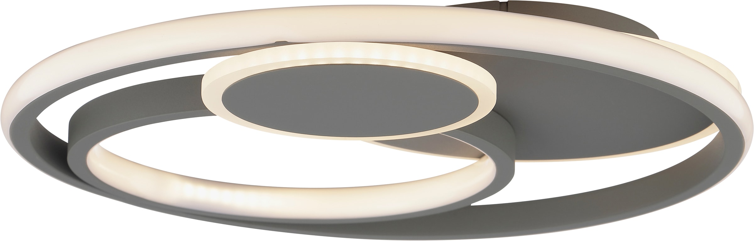 Brilliant LED Deckenleuchte »Runda« LED-Modul 1 Stk. Warmweiß Ø 40 cm, 4000 lm, 3000 K, 3-Stufen dimmbar, Metall/Kunststoff