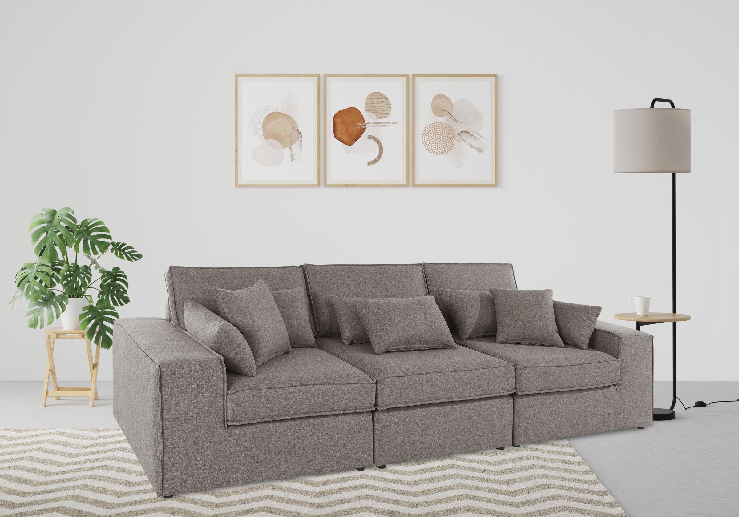 OTTO home 3-Sitzer "Florid" 3 Teile, bestehend aus Modulen, viele Bezugsqualitäten, auch in Cord
