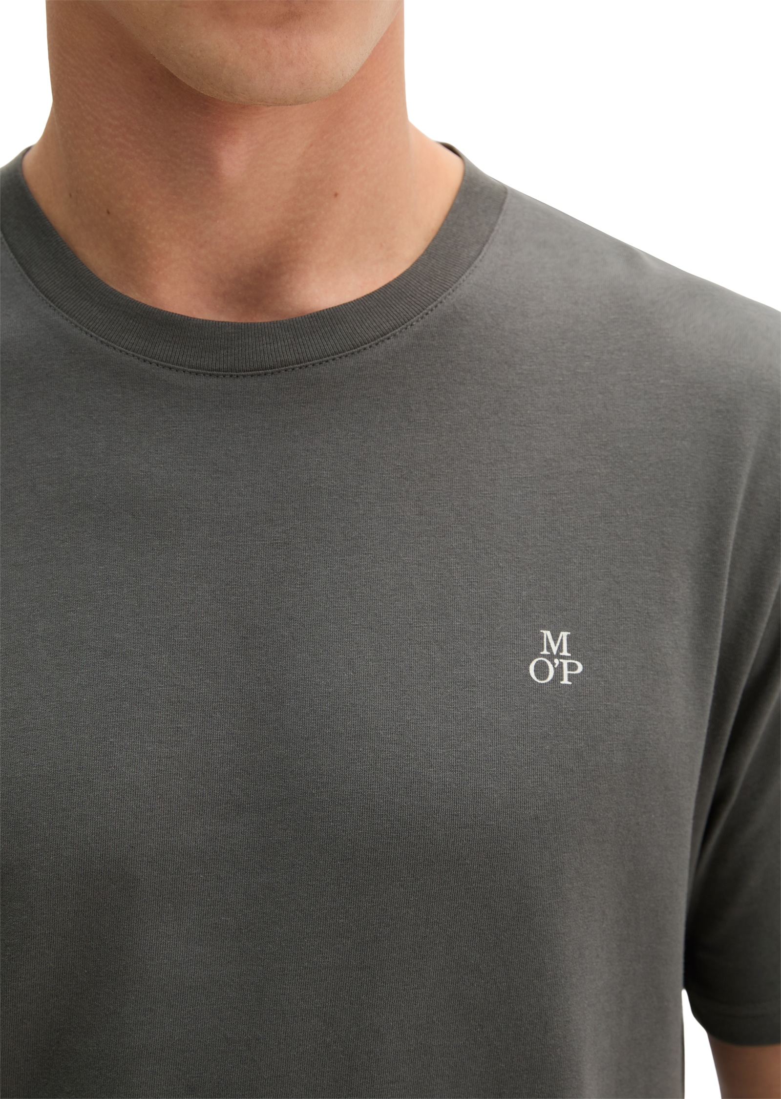 Marc O'Polo T-Shirt Logo-T-Shirt aus Bio-Baumwolle