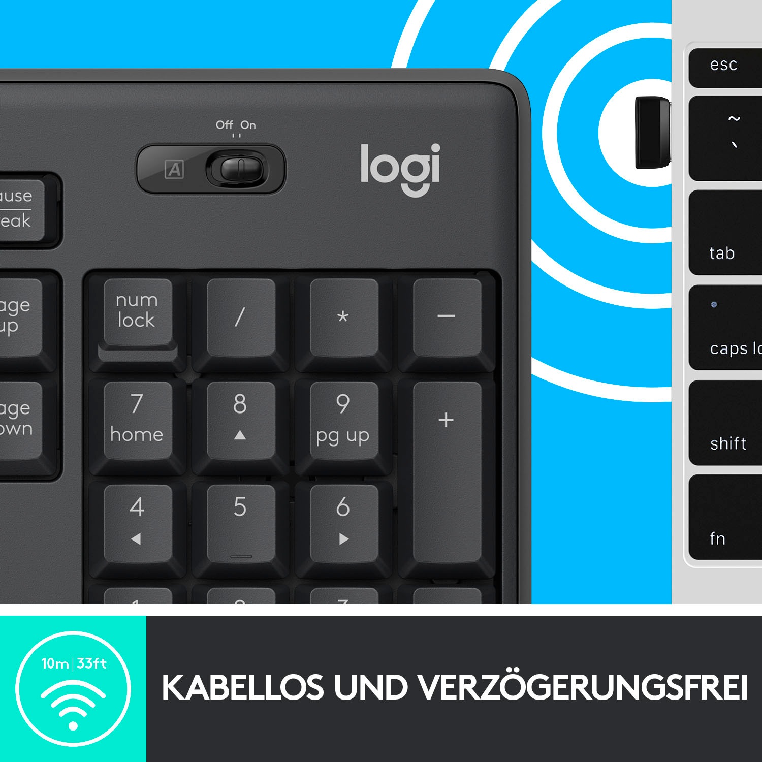 Logitech Tastatur- und Maus-Set »MK295 Silent Wireless Combo«