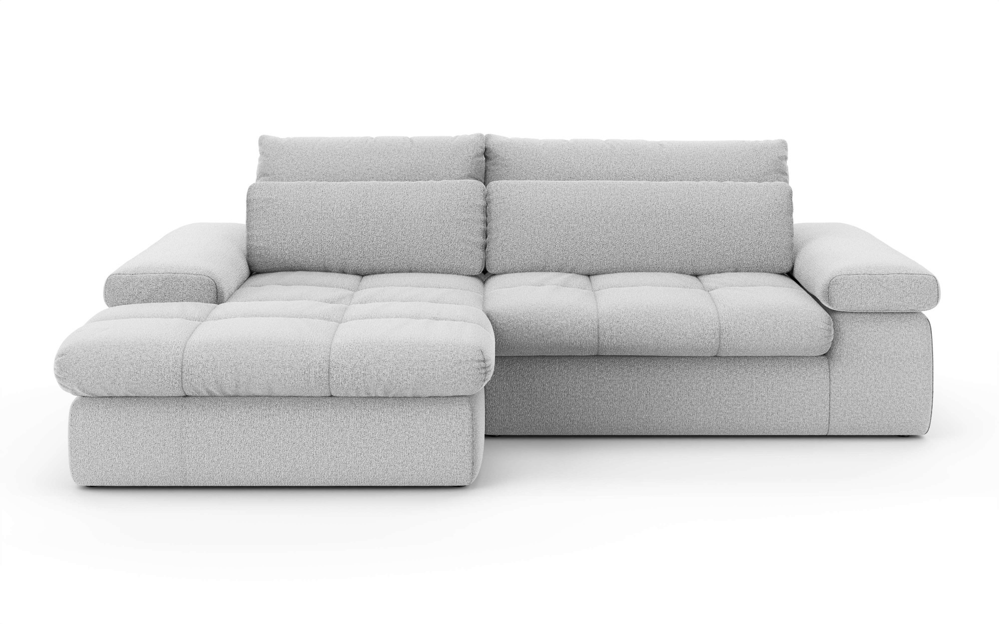 Home affaire Ecksofa »ALVERIE mit Recamiere, moderne Steppung, Maße: B/T/H 274/203/106 cm«, L-Form mit Wellenunterfederung, mit 4 Rückenkissen, pflegeleicht Stoff