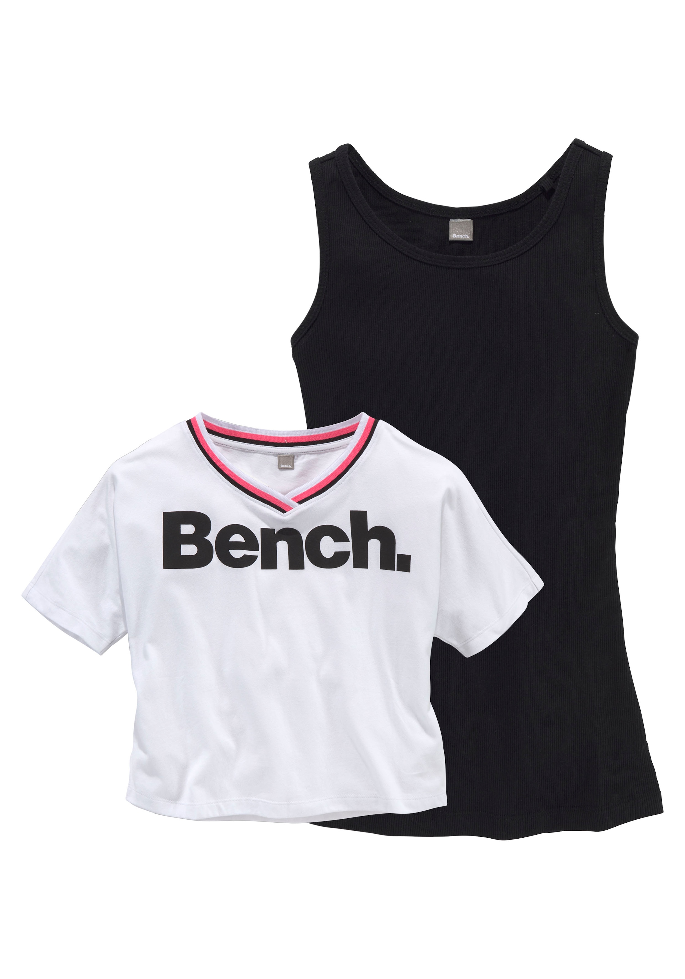 Bench. T-Shirt (Set, mit Top) mit modischem V-Ausschnitt | BAUR