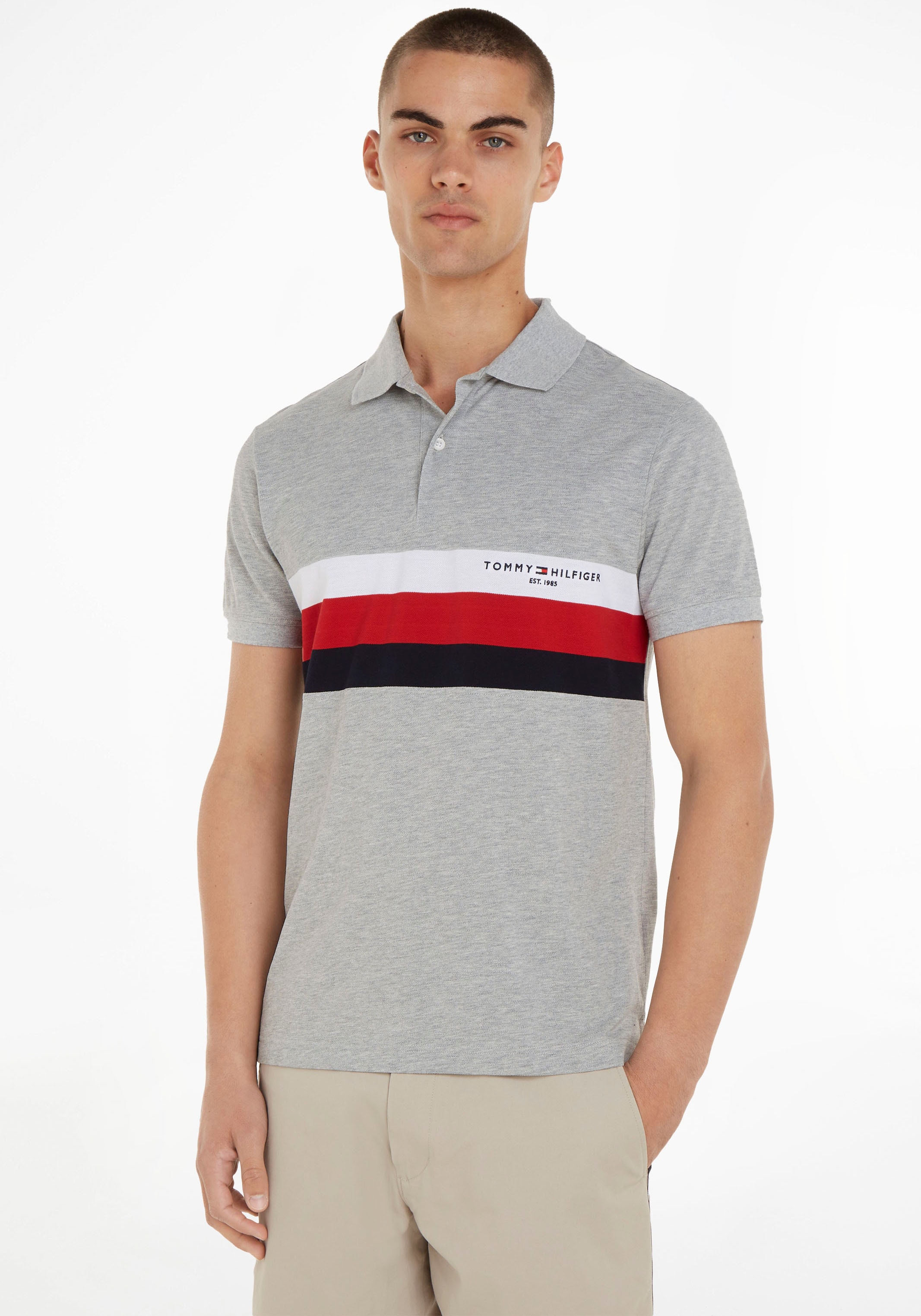 Tommy Hilfiger Poloshirt »CHEST | SLIM Logofarben für Colorblocking POLO«, ▷ in BAUR mit TH COLOURBLOCK