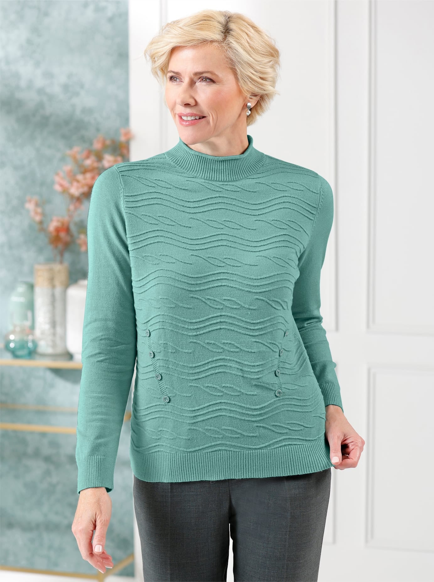 Classic Stehkragenpullover "Pullover" günstig online kaufen