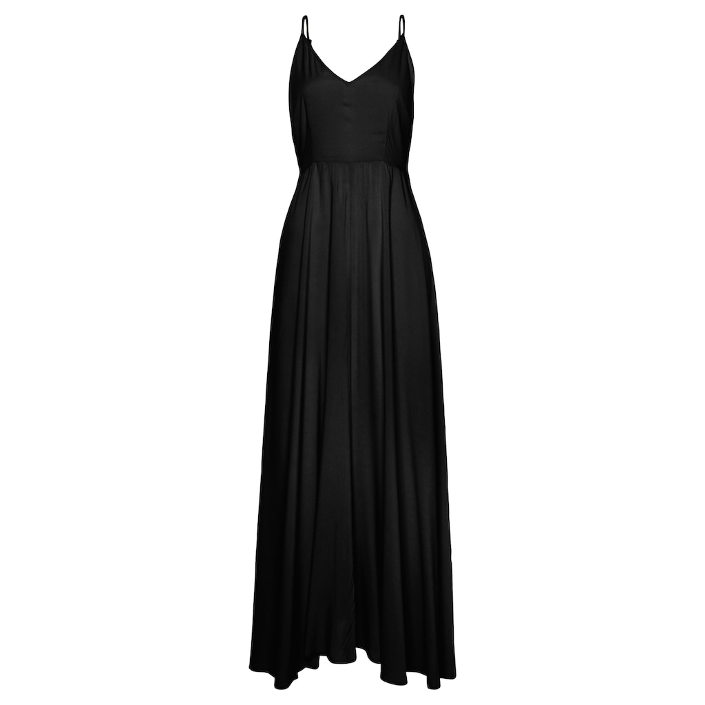 LASCANA Maxikleid, aus gewebter Viskose, Cut-Out am Rücken, Chiffon-Qualität, Sommerkleid