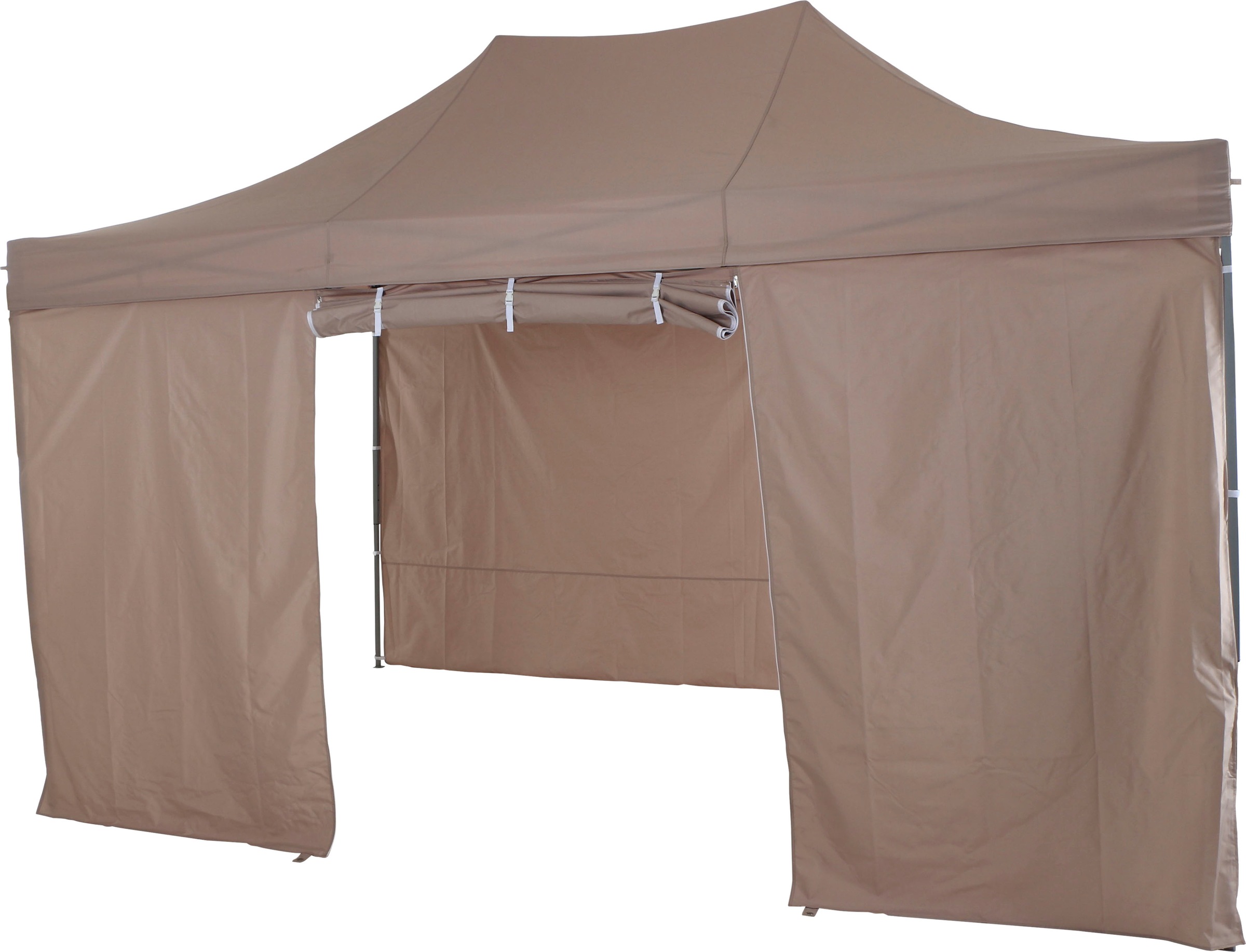 Faltpavillon SIENA GARDEN "Allrounder", grau (taupe), B/H/T: 450cm x 300cm, Pavillons, 300x450 cm 2