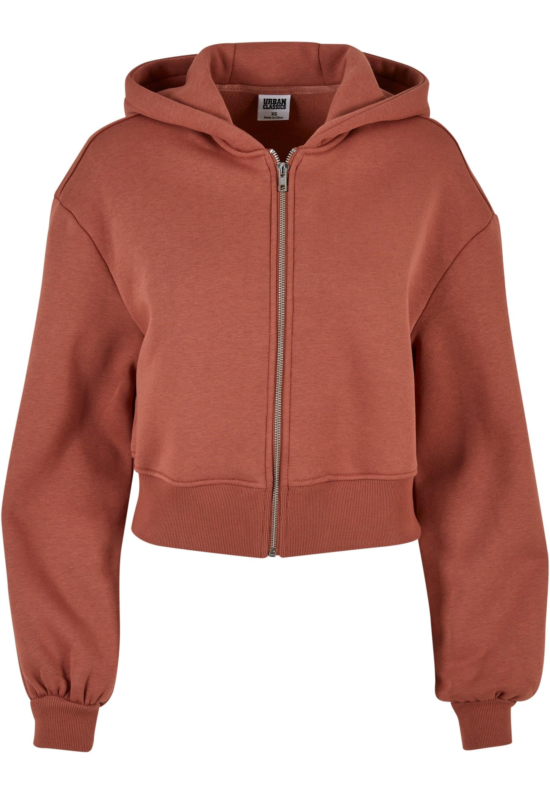 URBAN CLASSICS Sweatjacke »Urban Classics Damen Ladies Short Oversized Zip Jacket«, (1 tlg.)