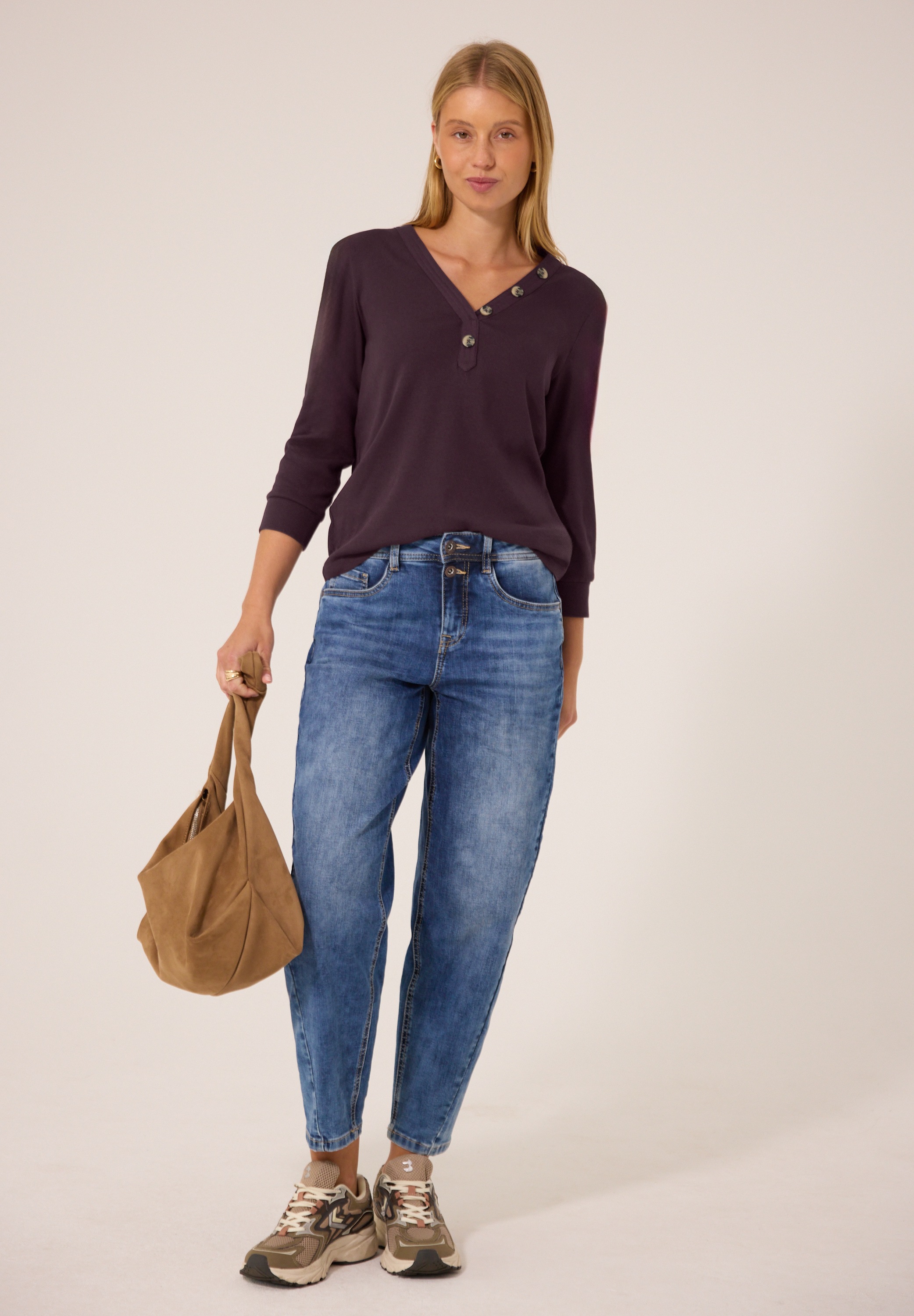 STREET ONE STUDIO 3/4-Arm-Shirt mit Knopfleiste
