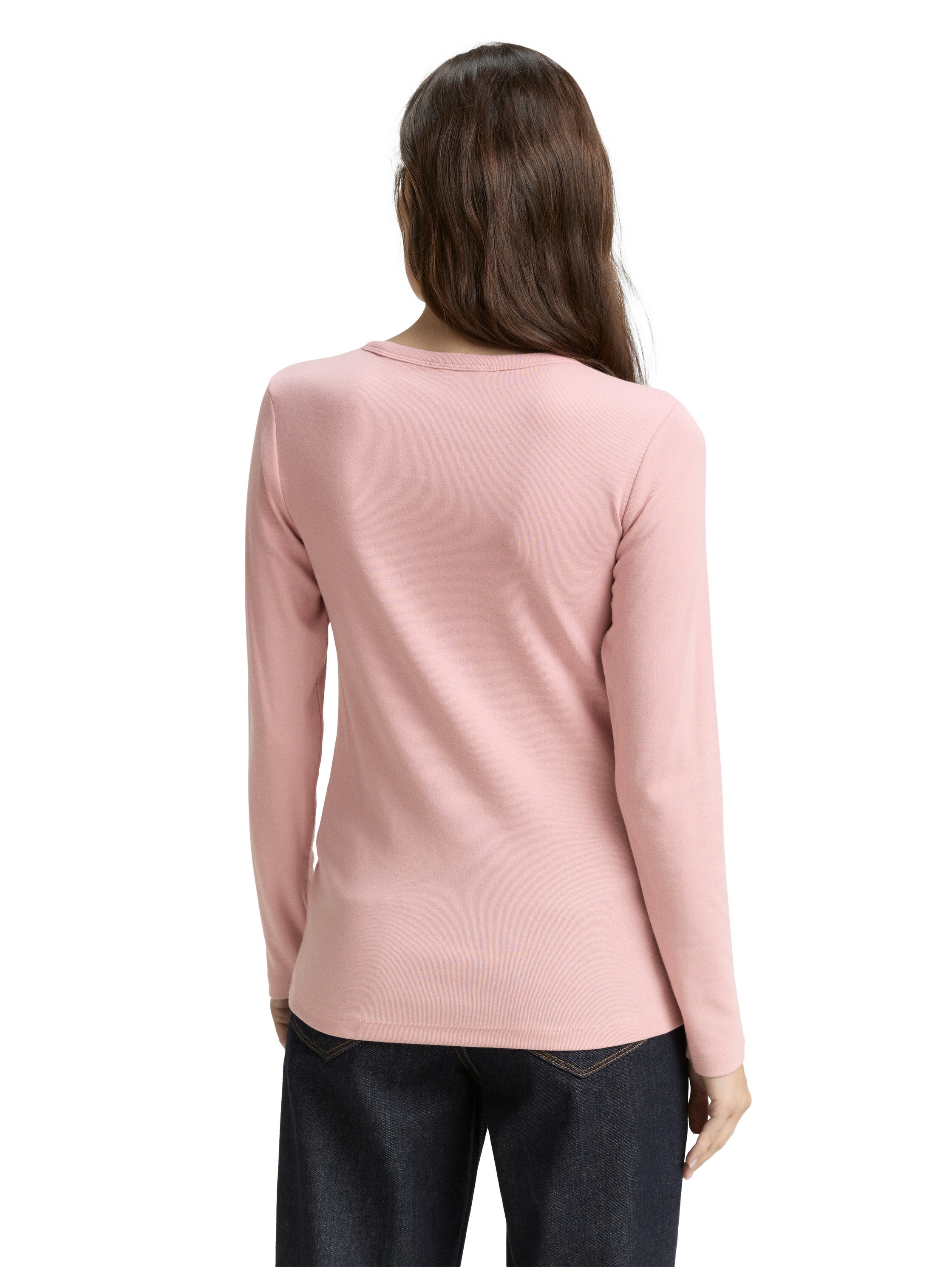 TOM TAILOR Langarmshirt, mit Rundhalsausschnitt und Stretch günstig online kaufen