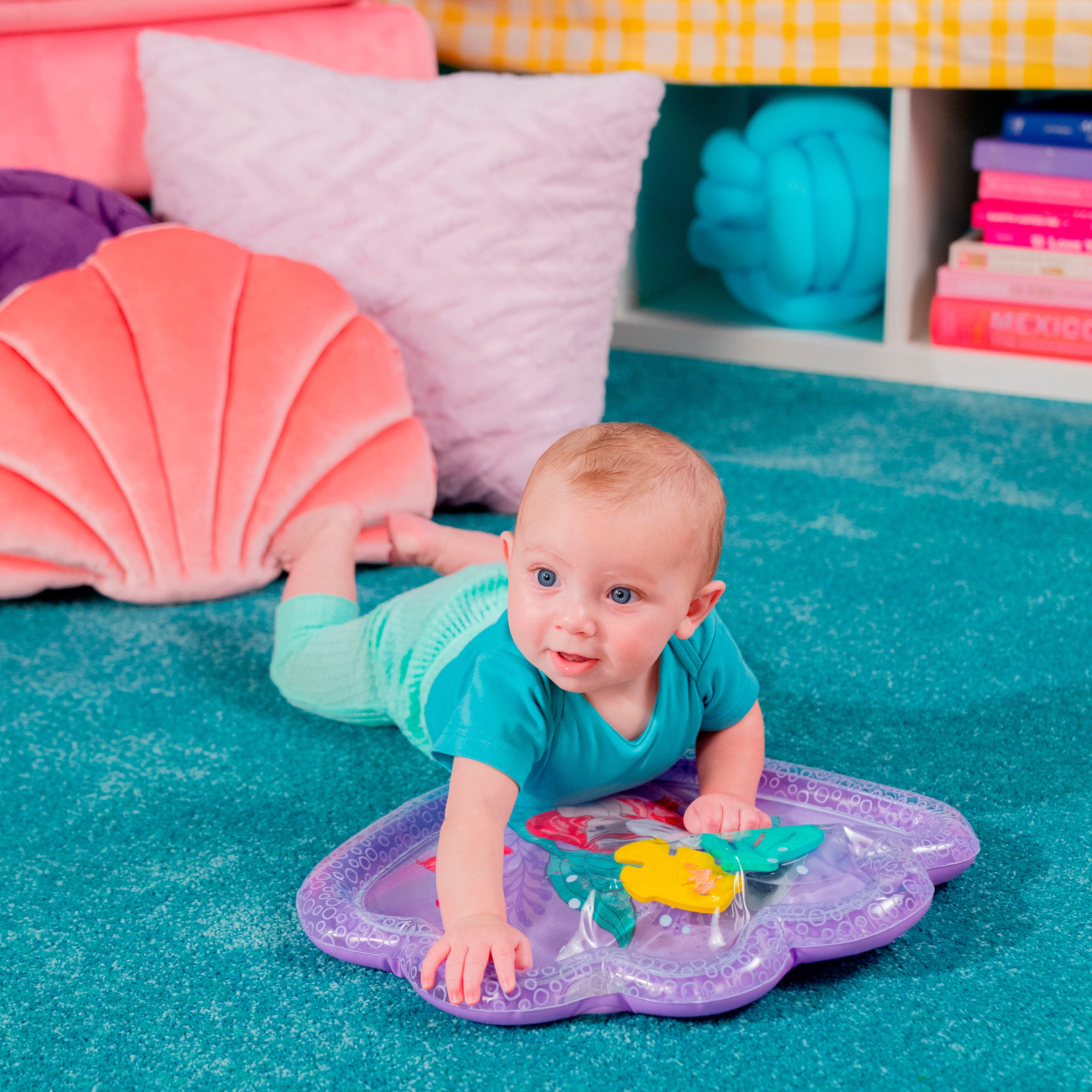 Bright Starts Spielmatte »The little Mermaid Sea TreasuresTummy Time Water Mat«