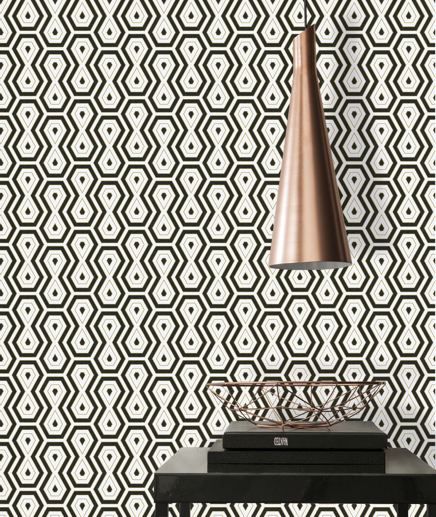 Architects Paper Vliestapete »Jungle Chic«, geometrisch-grafisch-Retro, Geometrische Tapete Retro Vintage Tapeten Wohnzimmer Schlafzimmer Flur