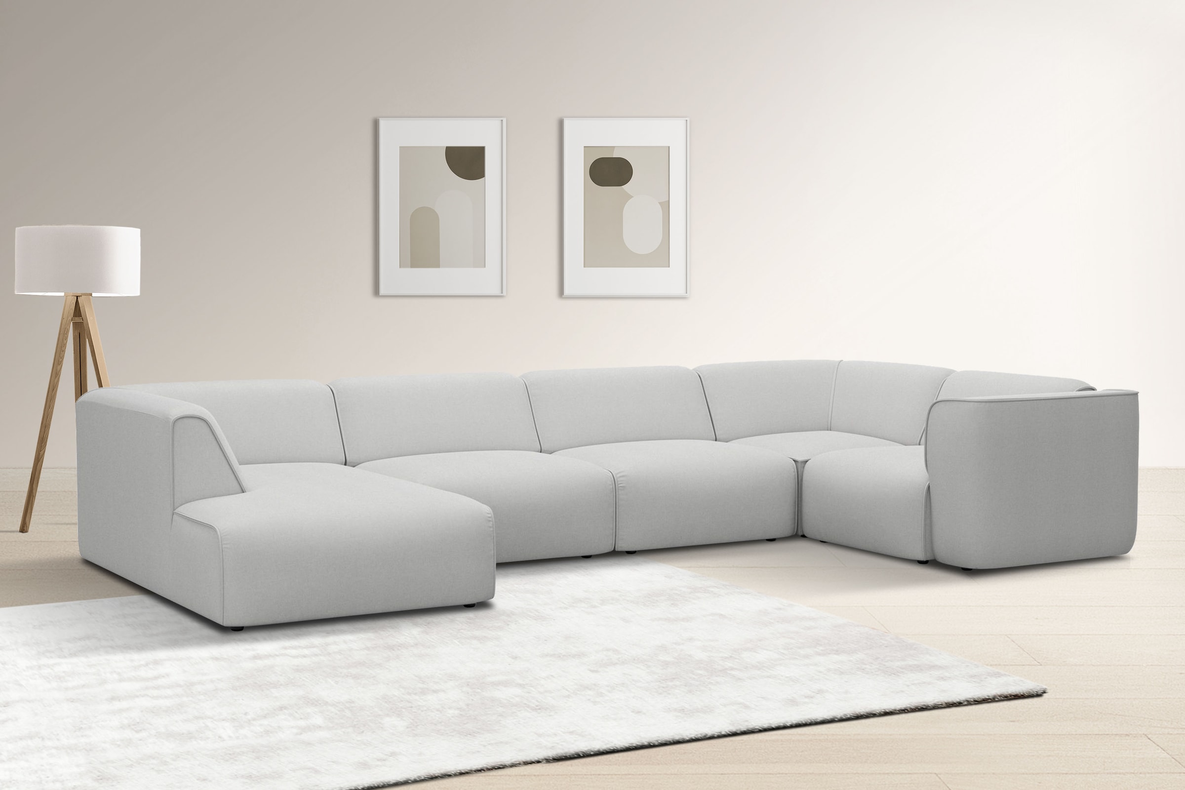 OTTO home Wohnlandschaft "Merid U-Form, B: 367 cm" jederzeit durch Module e günstig online kaufen