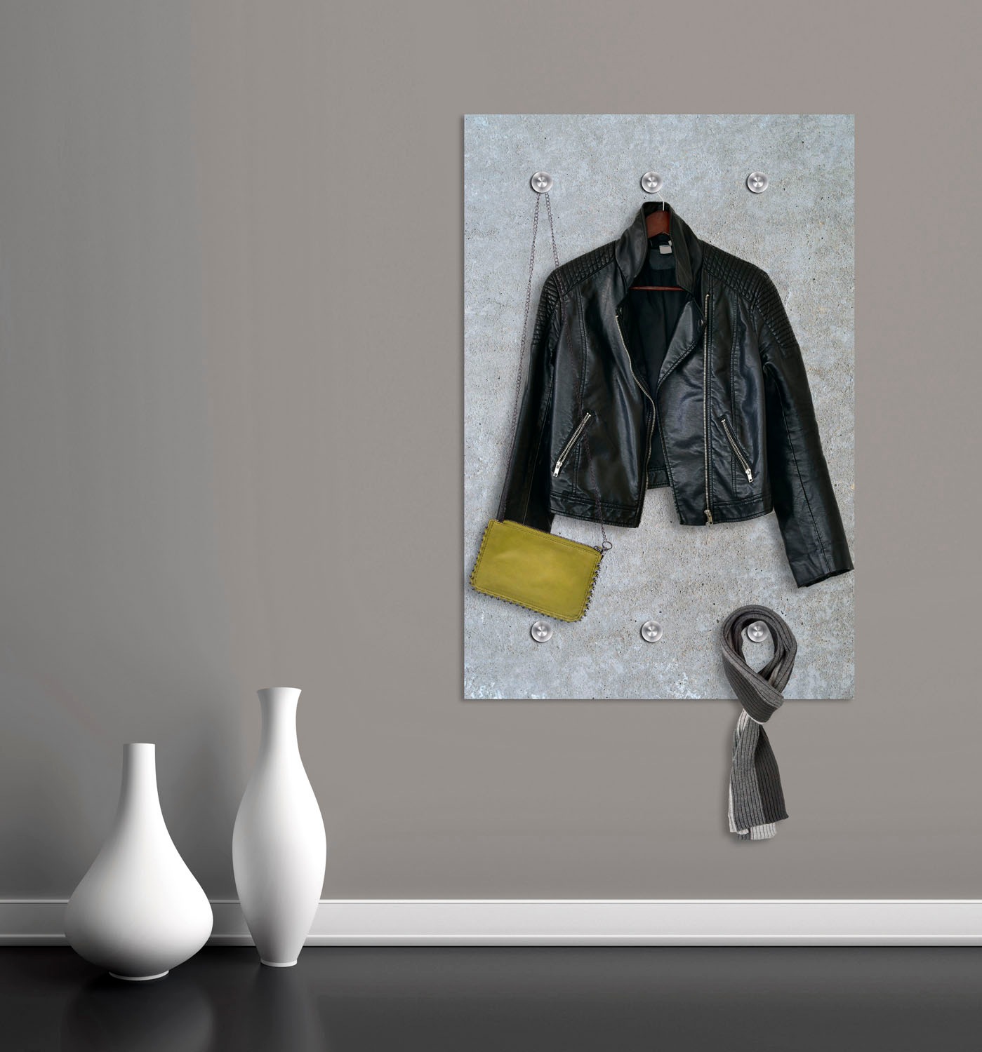 queence Garderobenleiste "Wand" mit 6 Haken, 80 x 120 cm günstig online kaufen