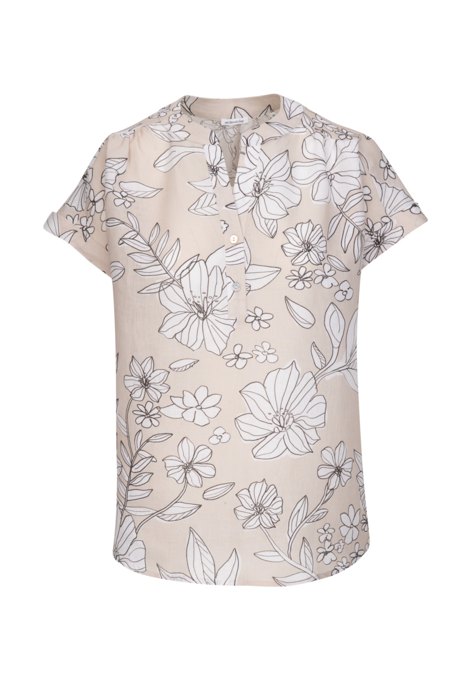 seidensticker Schlupfbluse »Schwarze Rose«, Kurzarm V-Neck Floral