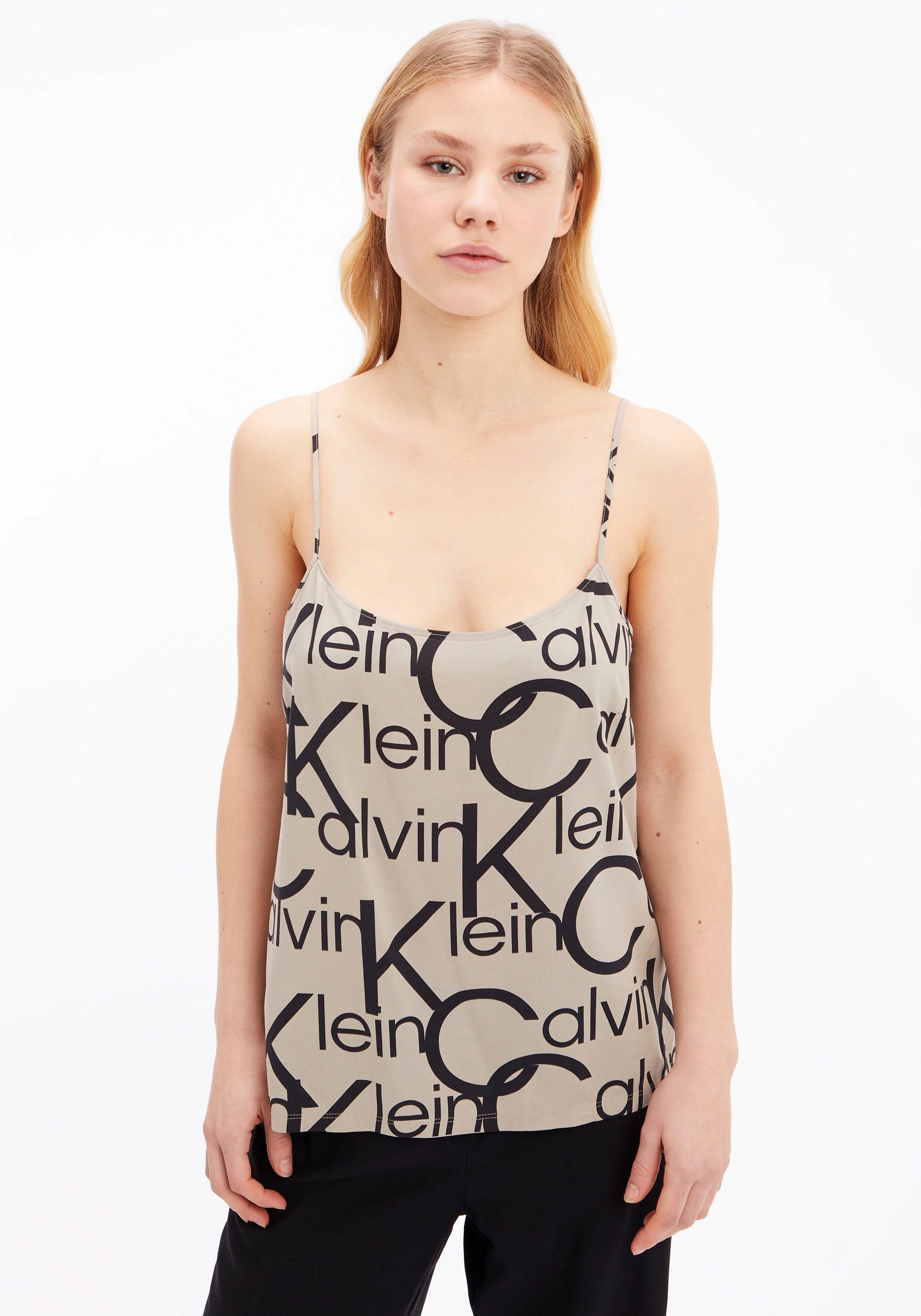 calvin klein -  Spaghettitop "CAMISOLE", mit  Schriftzug allover