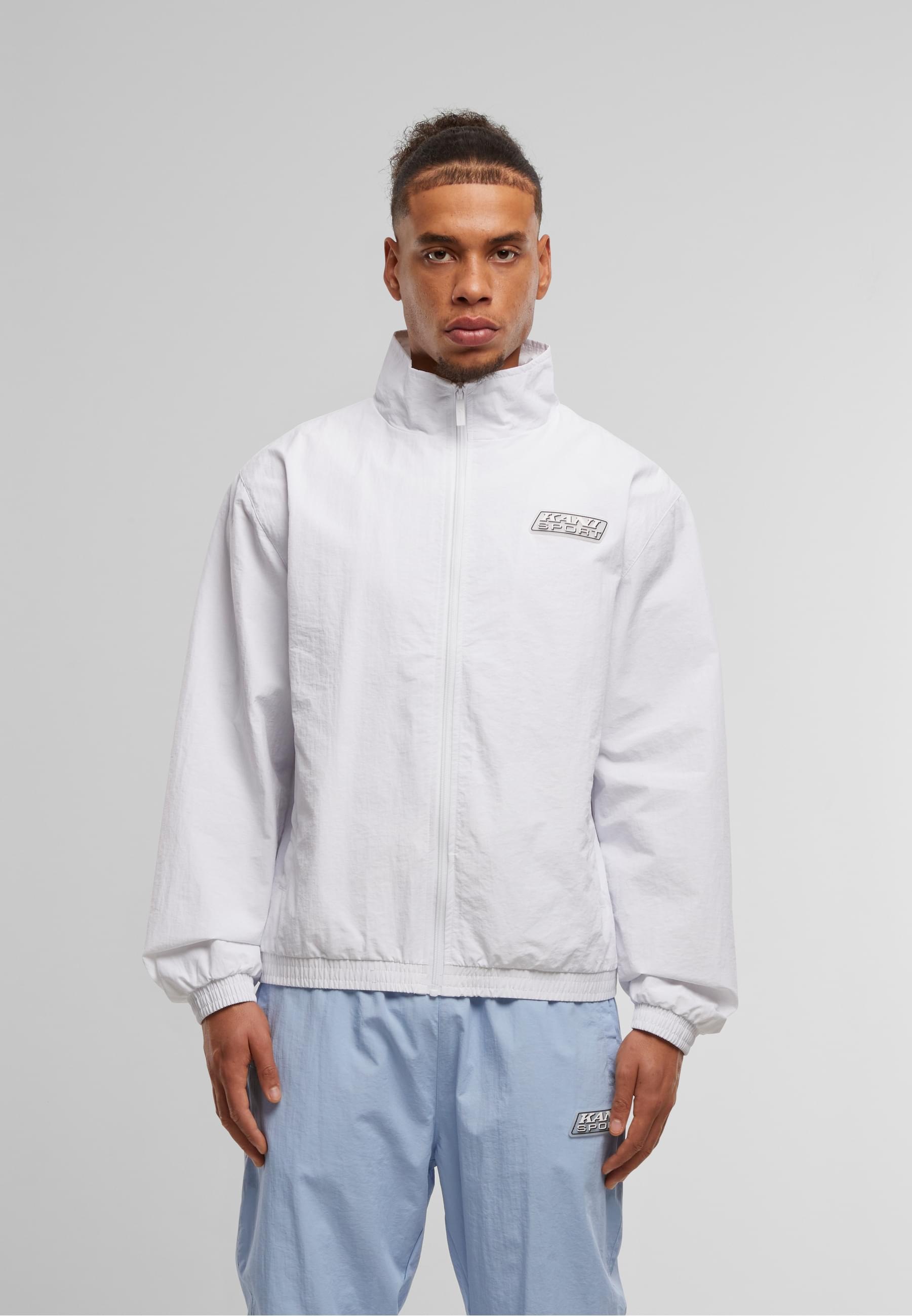 Karl Kani Trainingsjacke »Karl Kani Sport Patch Essential Trackjacket white«, (1 St.), ohne Kapuze