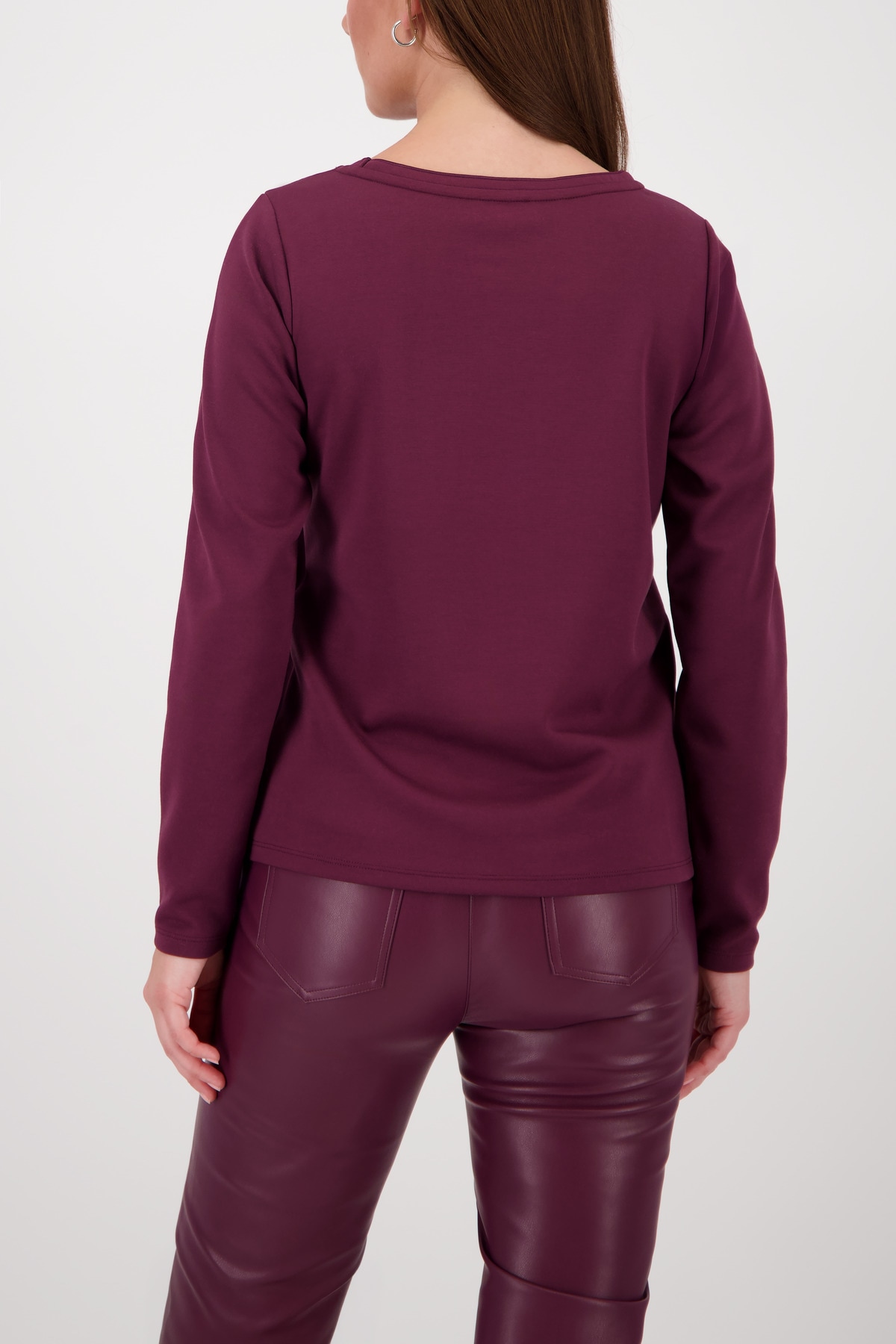 Monari Sweatshirt »Sweatshirt Sweat Schmuckschrift«, Regular fit mit Rundhalsausschnitt