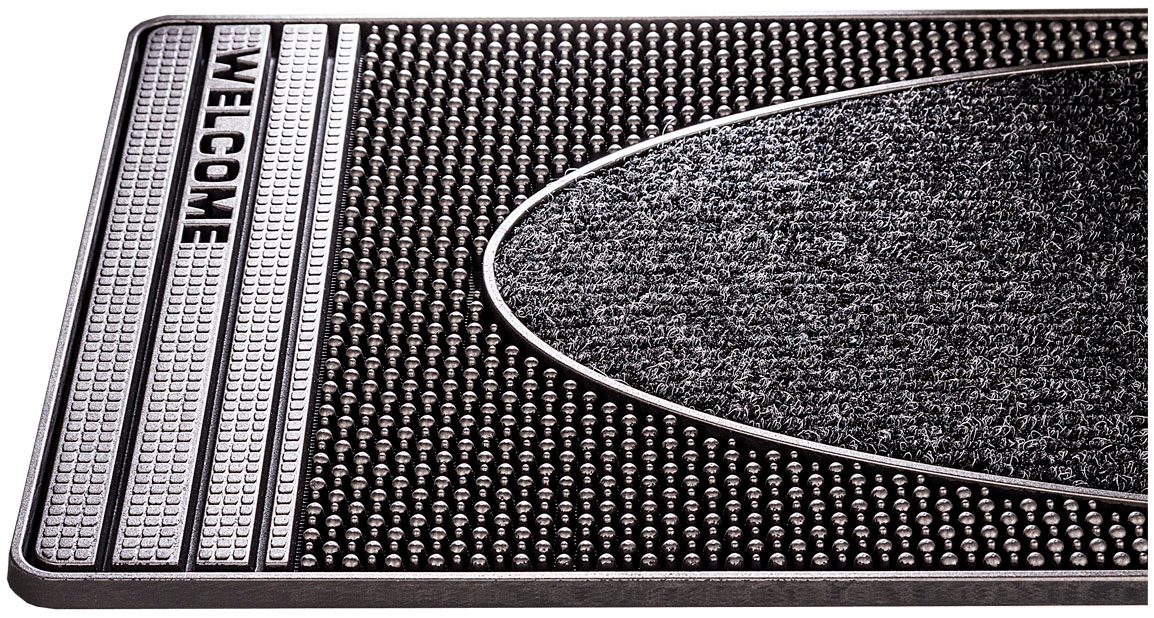 Home2Fashion Fußmatte »CenterClean«, rechteckig, 8 mm Höhe, schmale Schmutzfangmatte, strapazierfähig, In- und Outdoor geeignet