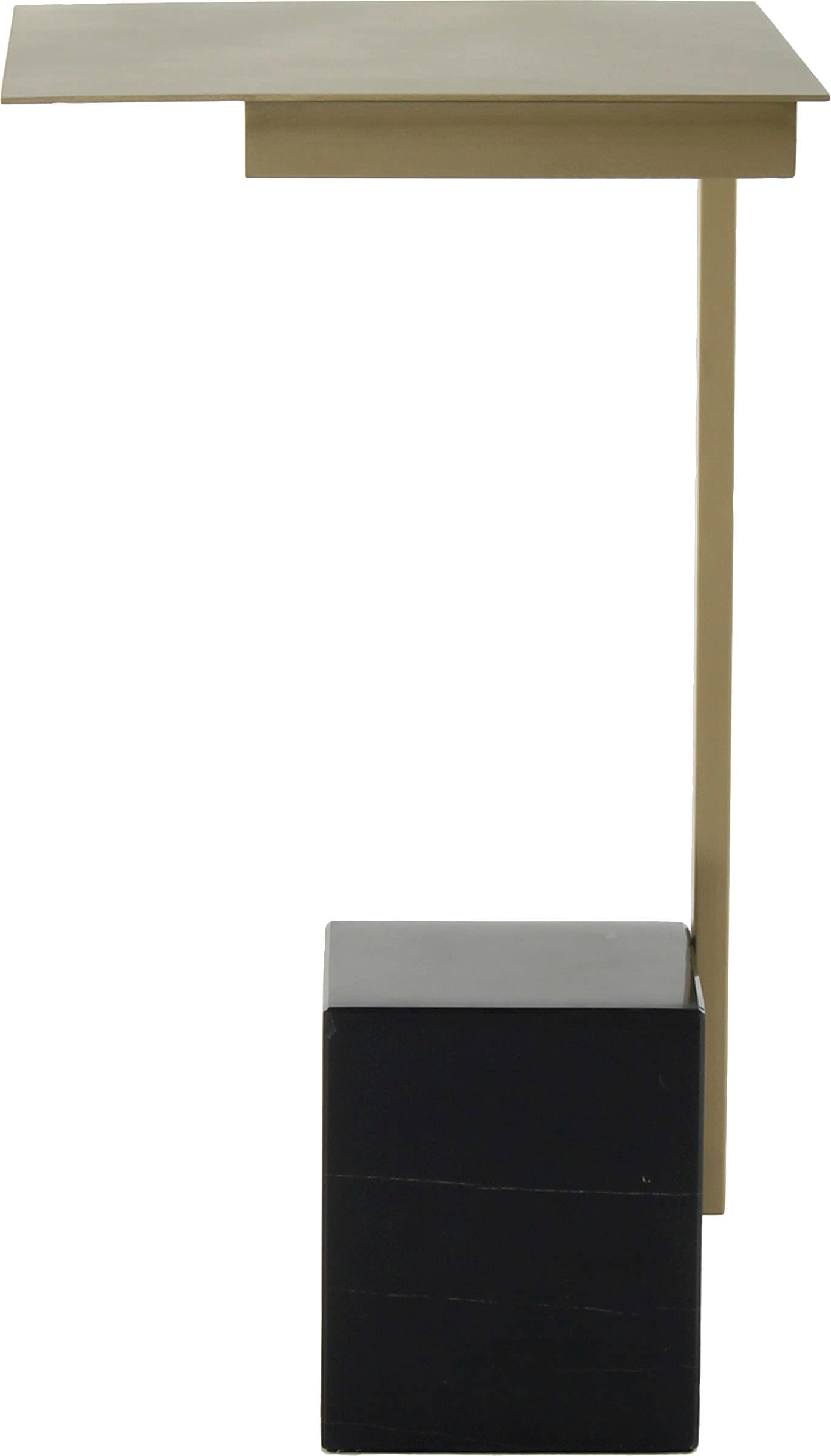 Kayoom Beistelltisch »Rocio 225, Passender Marmorfuß in kantigem Design«, (1 St.), Eckiger Marmorfuß, eckige Ablagefläche und Gestell aus Edelstahl