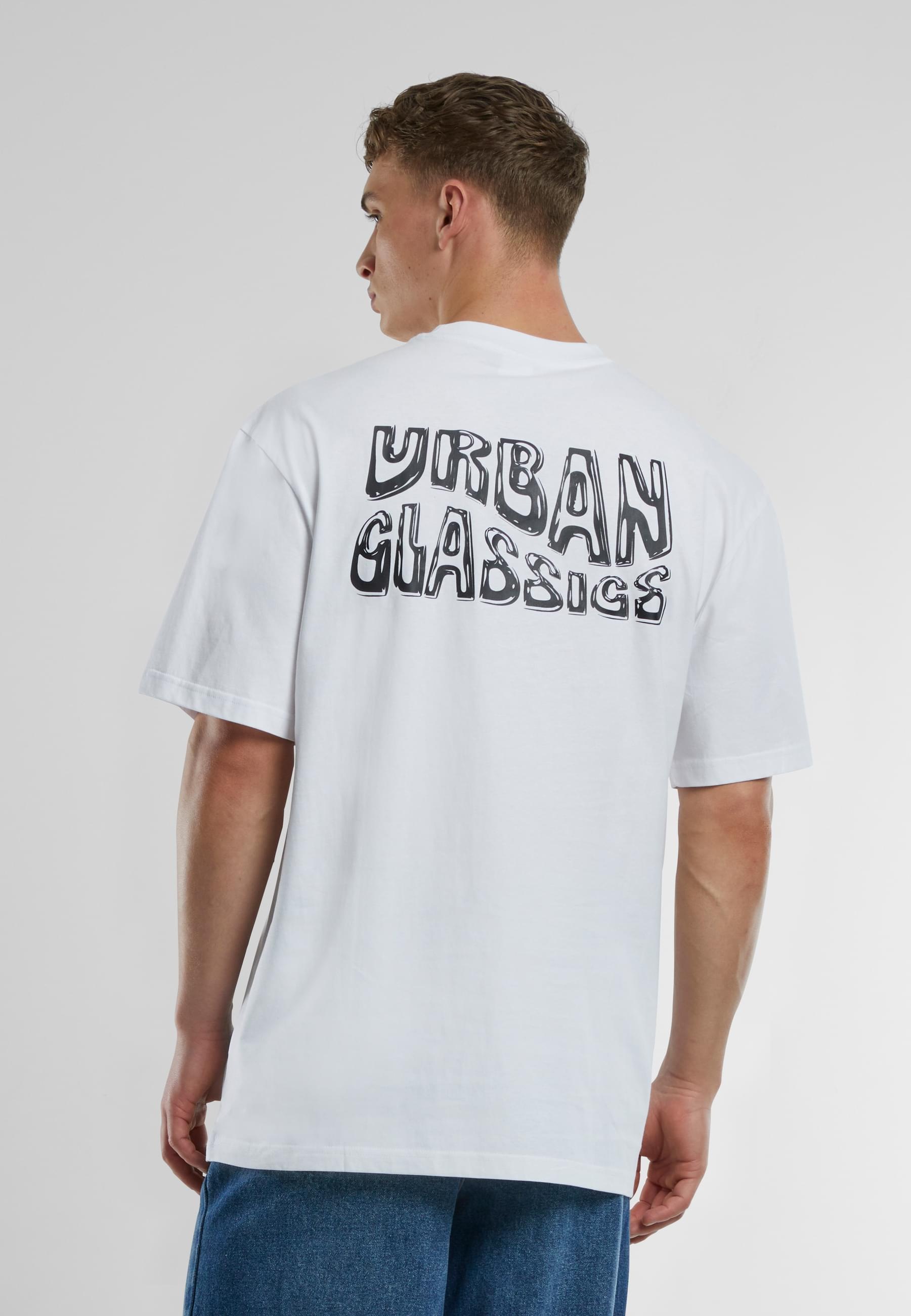 URBAN CLASSICS T-Shirt »Urban Classics UC Shiny Logo Tall Tee«, (1 tlg.)