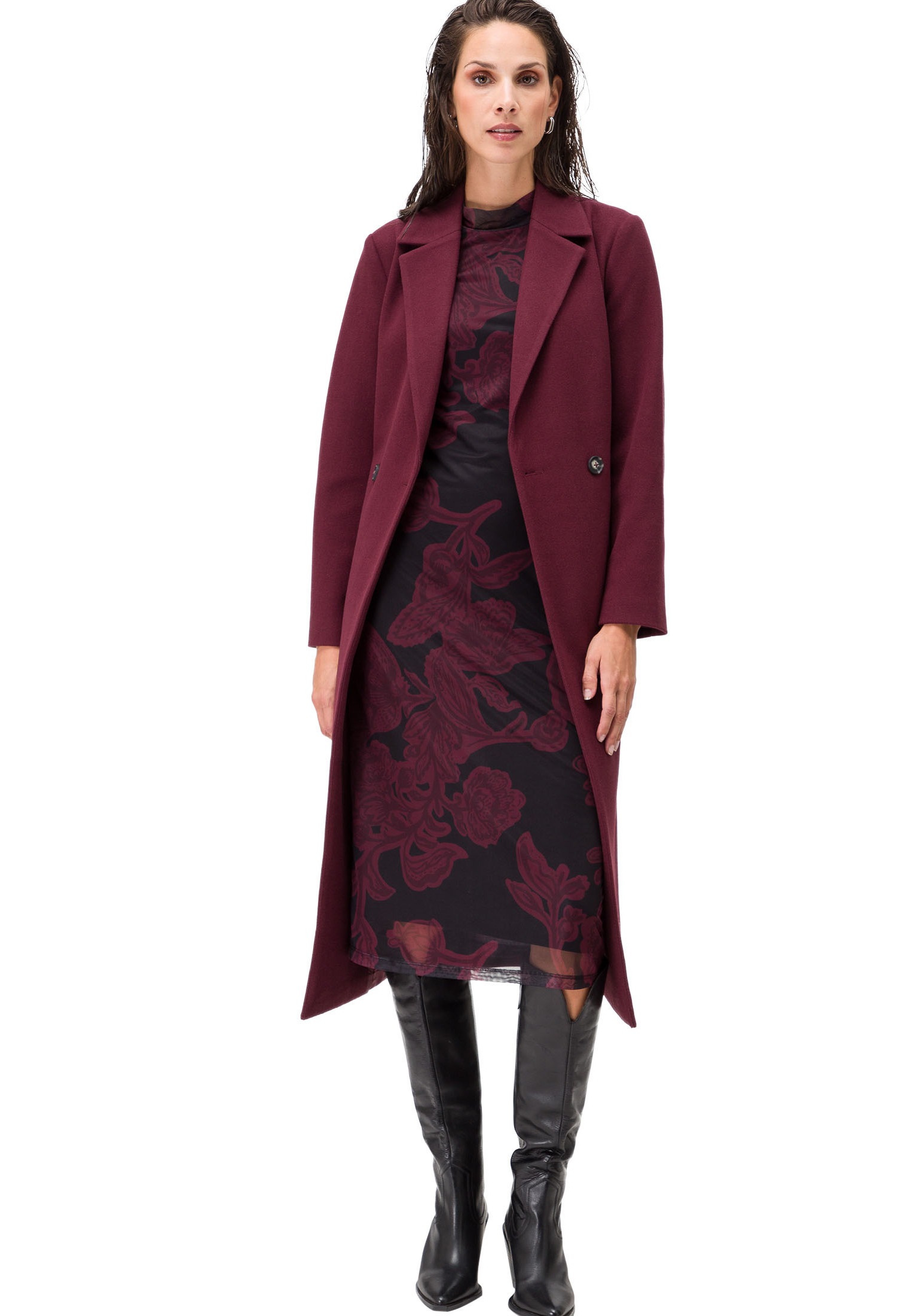 Zero Meshkleid »zero Meshkleid mit Blumendruck«, Plain/ohne Details
