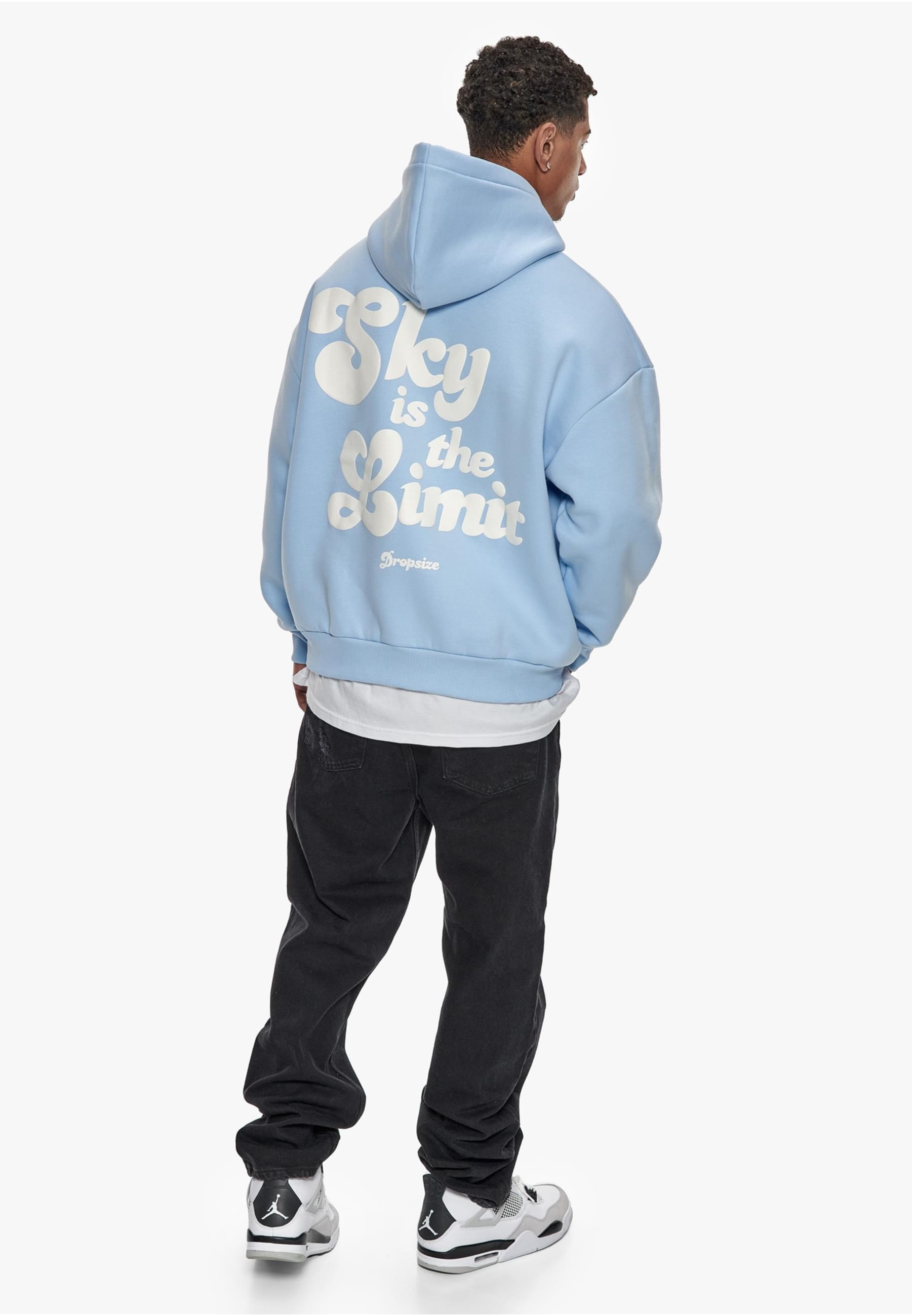 Dropsize Kapuzensweatshirt »Dropsize Herren Dropsize Heavy Oversize Sky iSthe Limit Hoodie«, (1 tlg.)