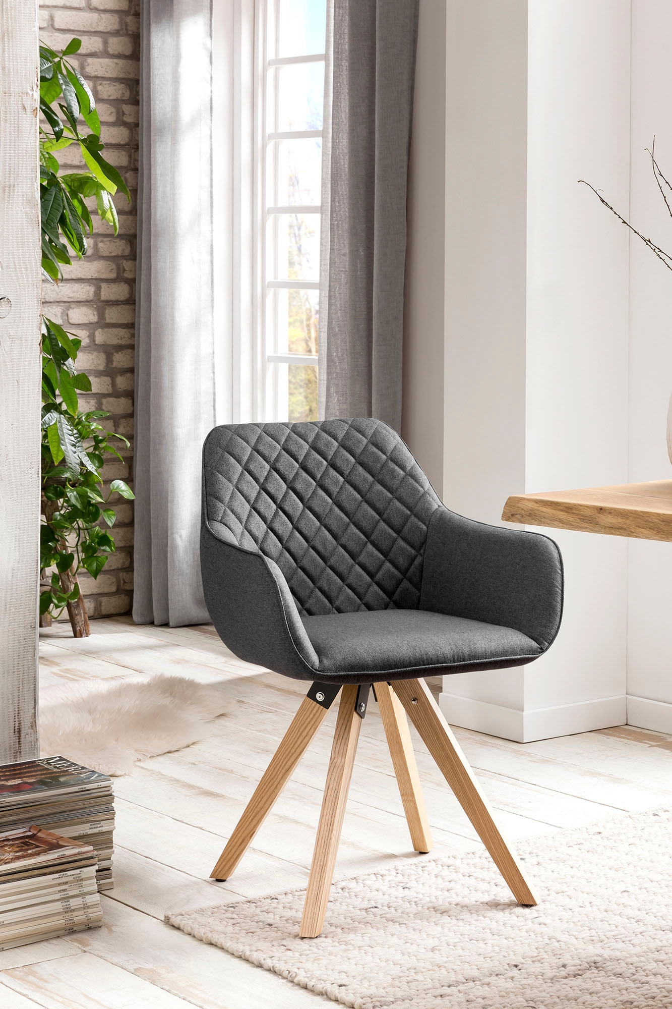 SalesFever Esszimmerstuhl "Bequemer Stuhl" (Set) 2 Stk. Stoff Elegantes 2er günstig online kaufen