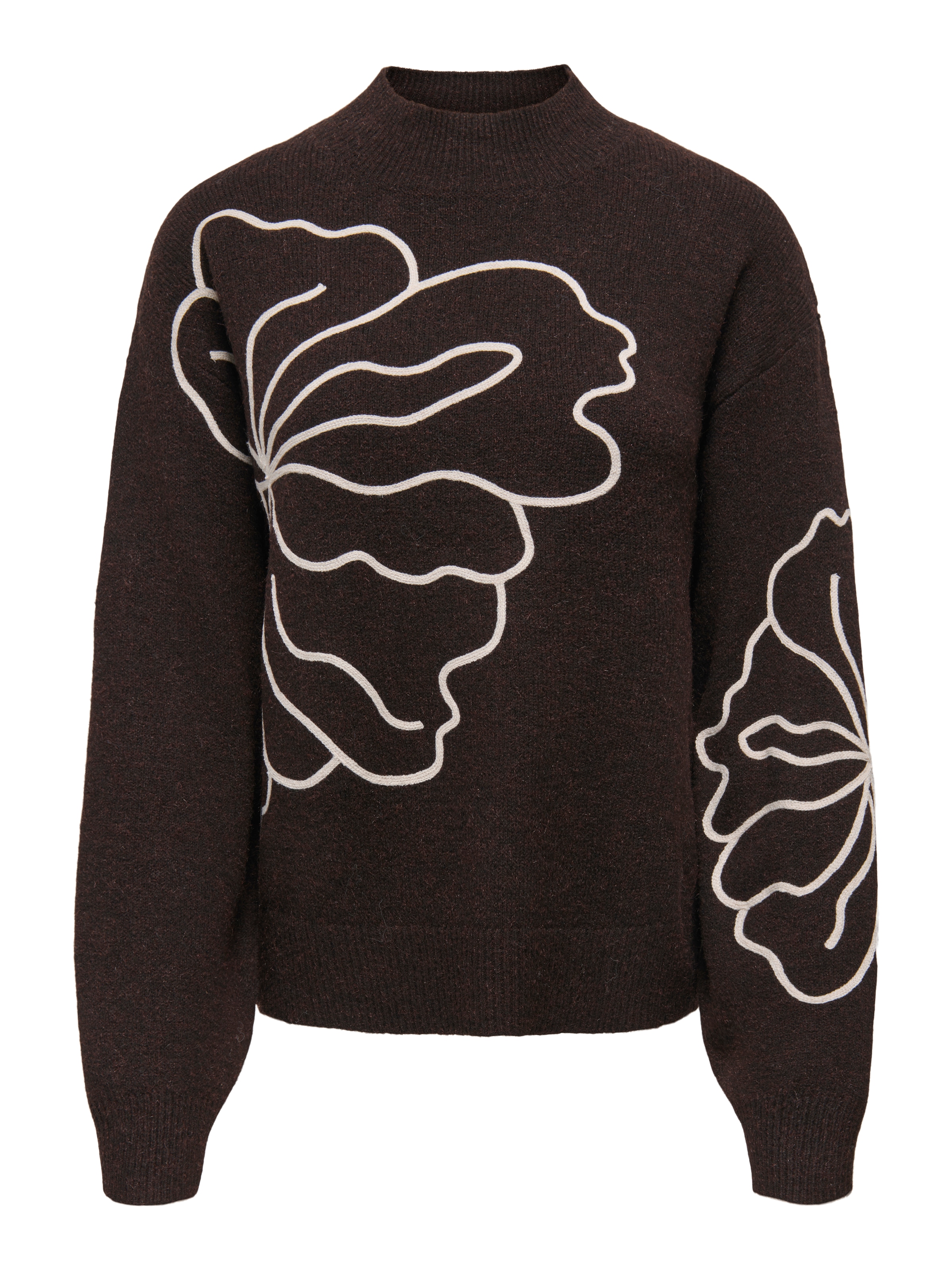 JDY Strickpullover »JDYJELLA L/S FLOWER PULLOVER KNT NOOS« Materialmix, regular fit