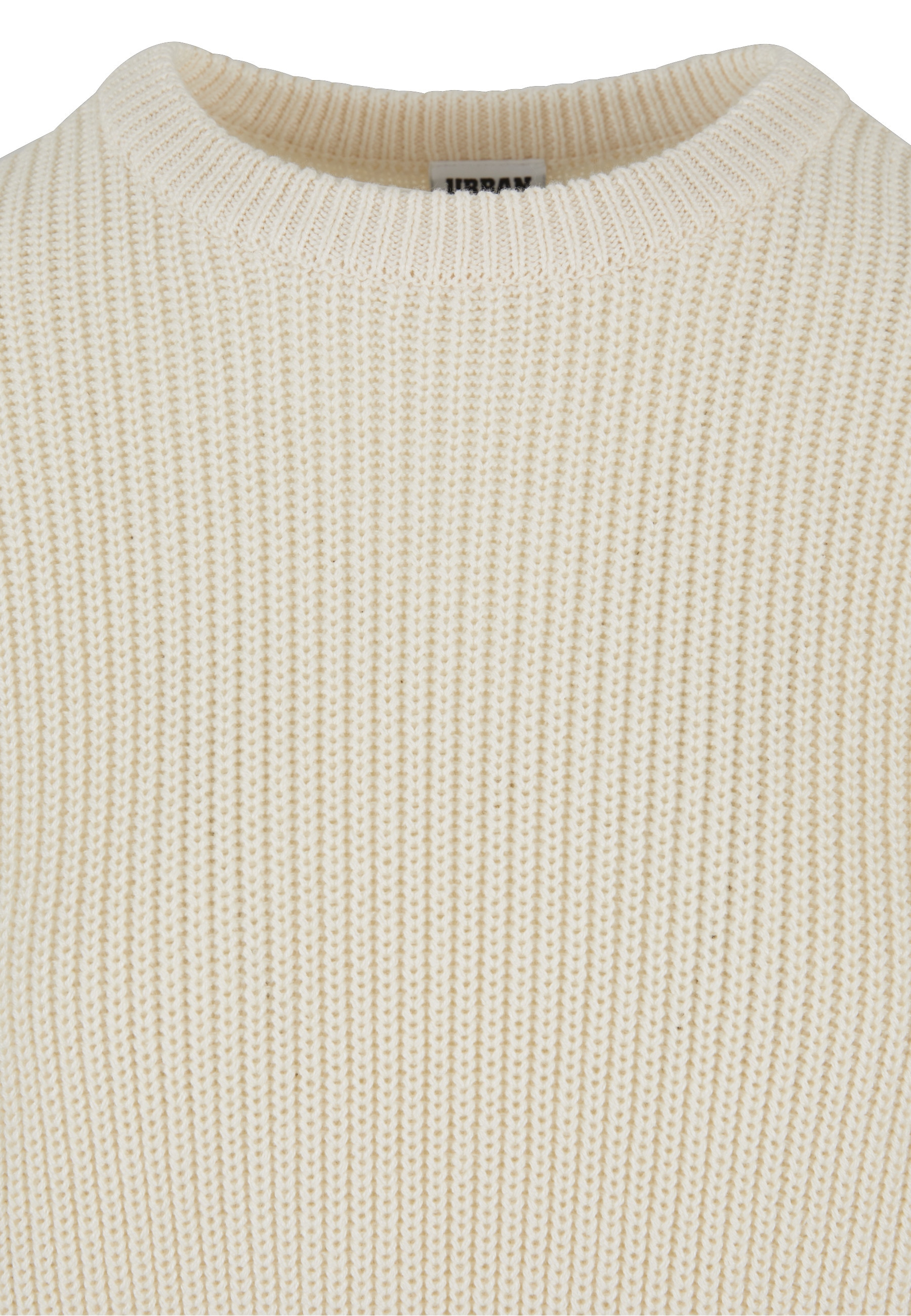 URBAN CLASSICS Fleecepullover »Urban Classics Damen Ladies Rib Knit Sweater«
